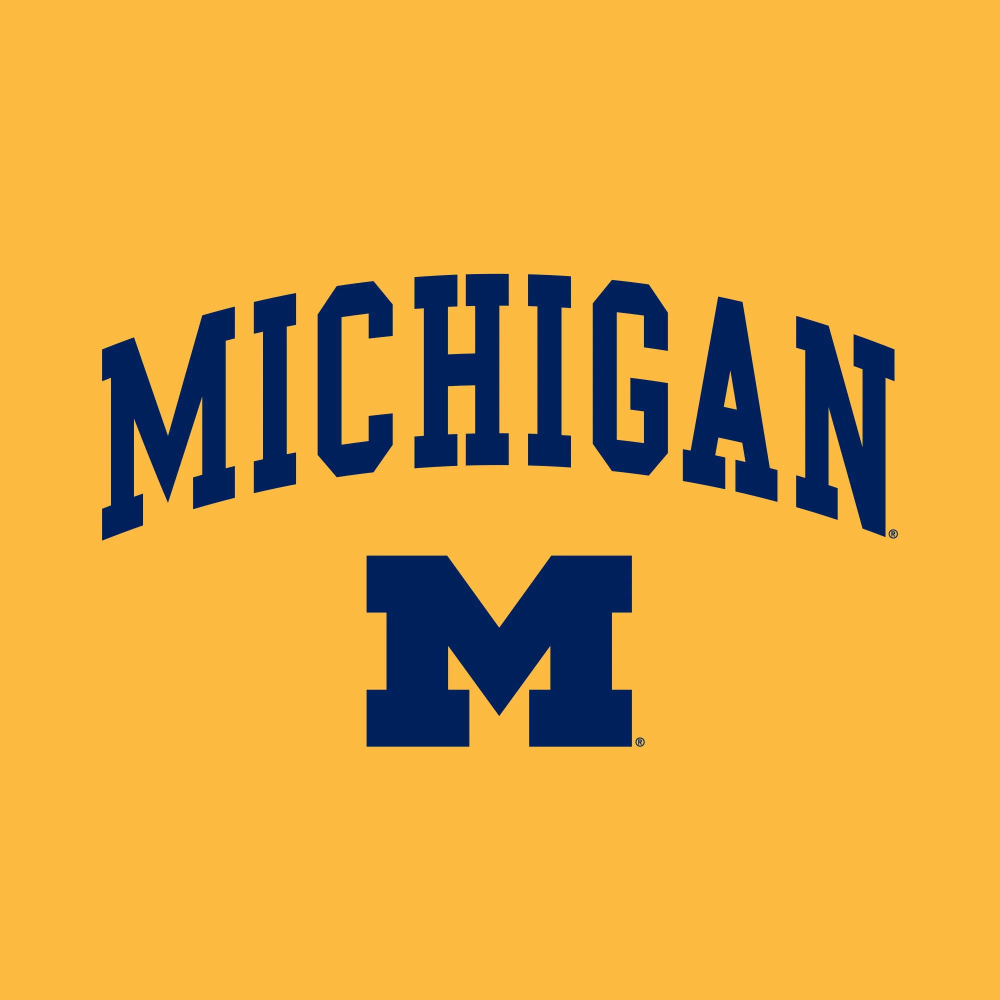 Michigan Wolverines Arch Logo Crewneck Sweatshirt - Gold - Image 2