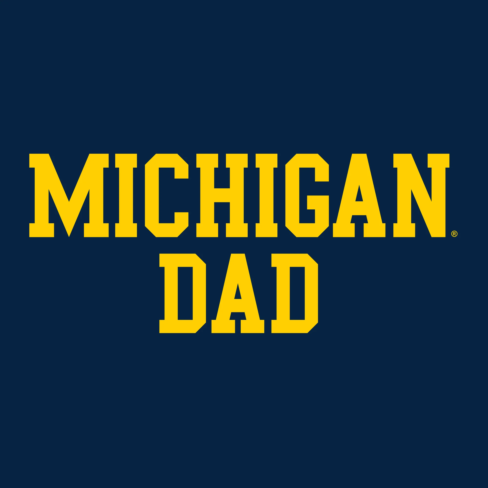 Michigan Wolverines Basic Block Dad Crewneck Sweatshirt - Navy - Image 2