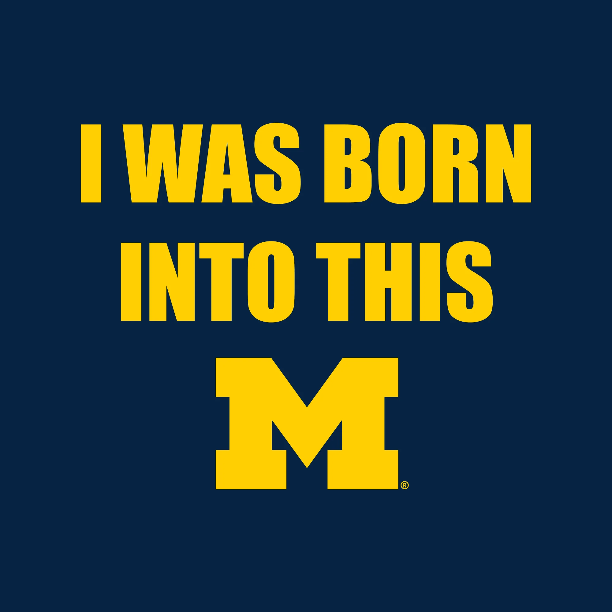Michigan Wolverines Born Into This Toddler T Shirt - Navy - Image 2