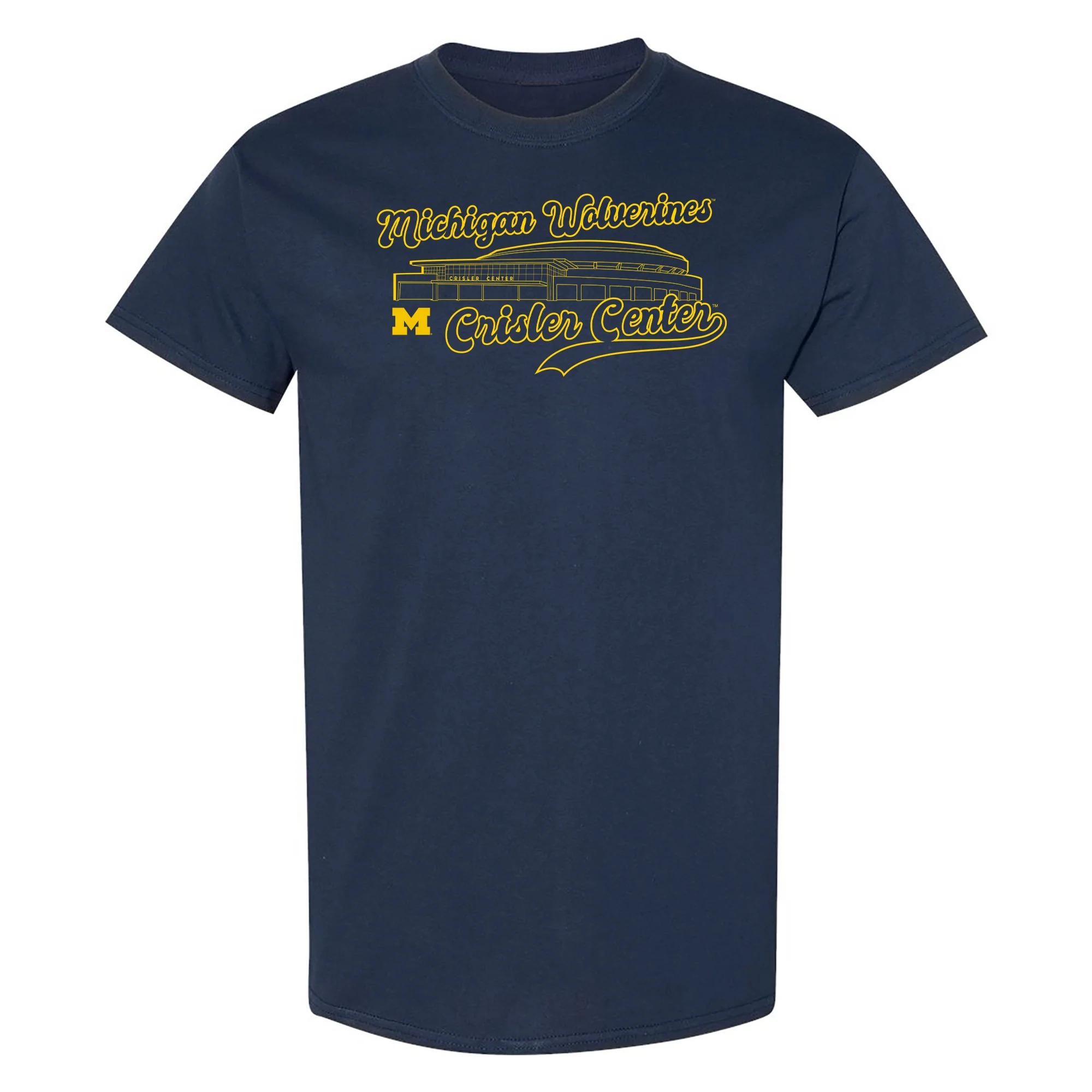Michigan Wolverines Crisler Center T-Shirt - Navy