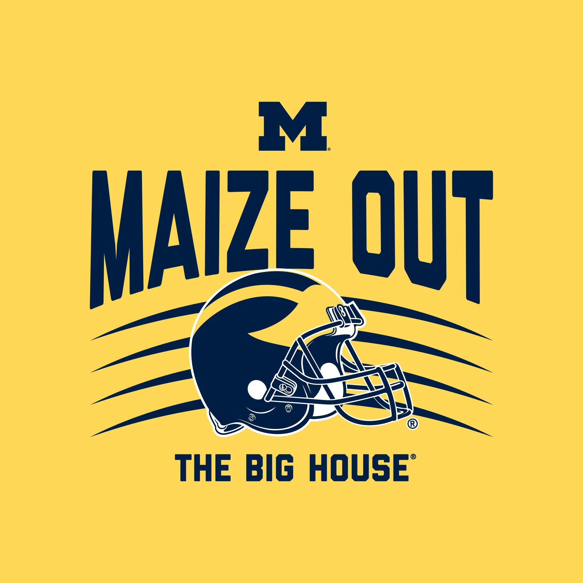 Michigan Wolverines Maize Out Helmet Scratch Youth T-Shirt - Daisy - Image 2