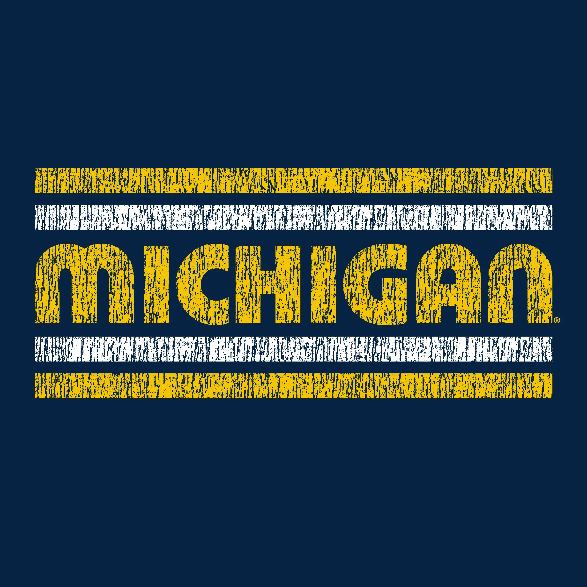 Michigan Wolverines Retro Underline Hoodie - Navy - Image 2