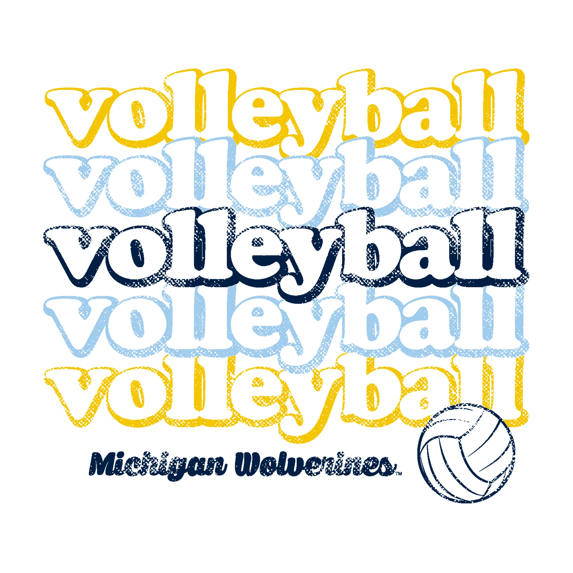 Michigan Wolverines Volleyball Repeat Tank Top - White - Image 2