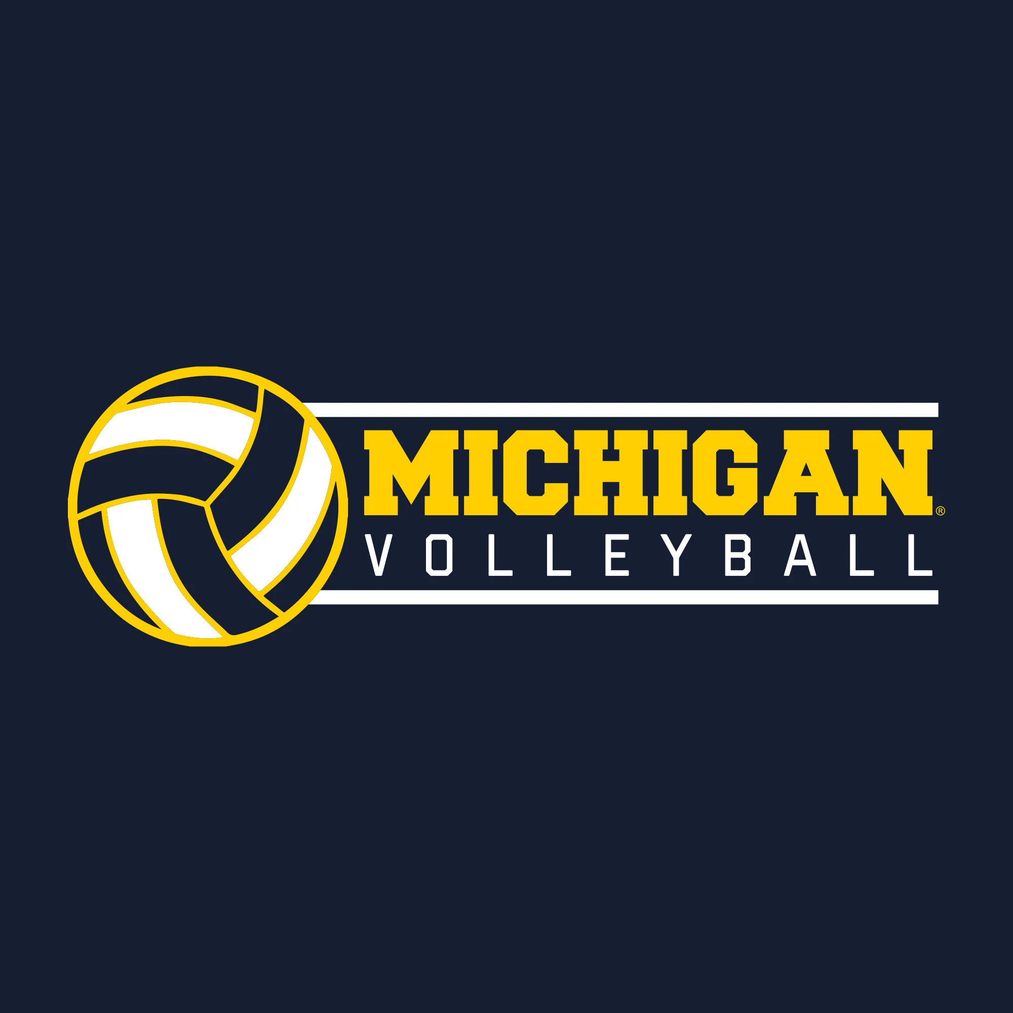 Michigan Wolverines Volleyball Spotlight T Shirt - Navy - Image 2