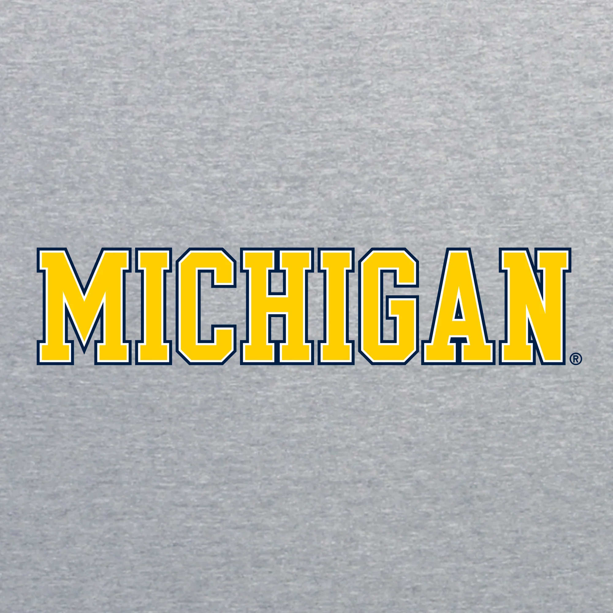 Michigan Wordmark JA Triblend Fleece Hoodie - Grey Triblend - Image 2