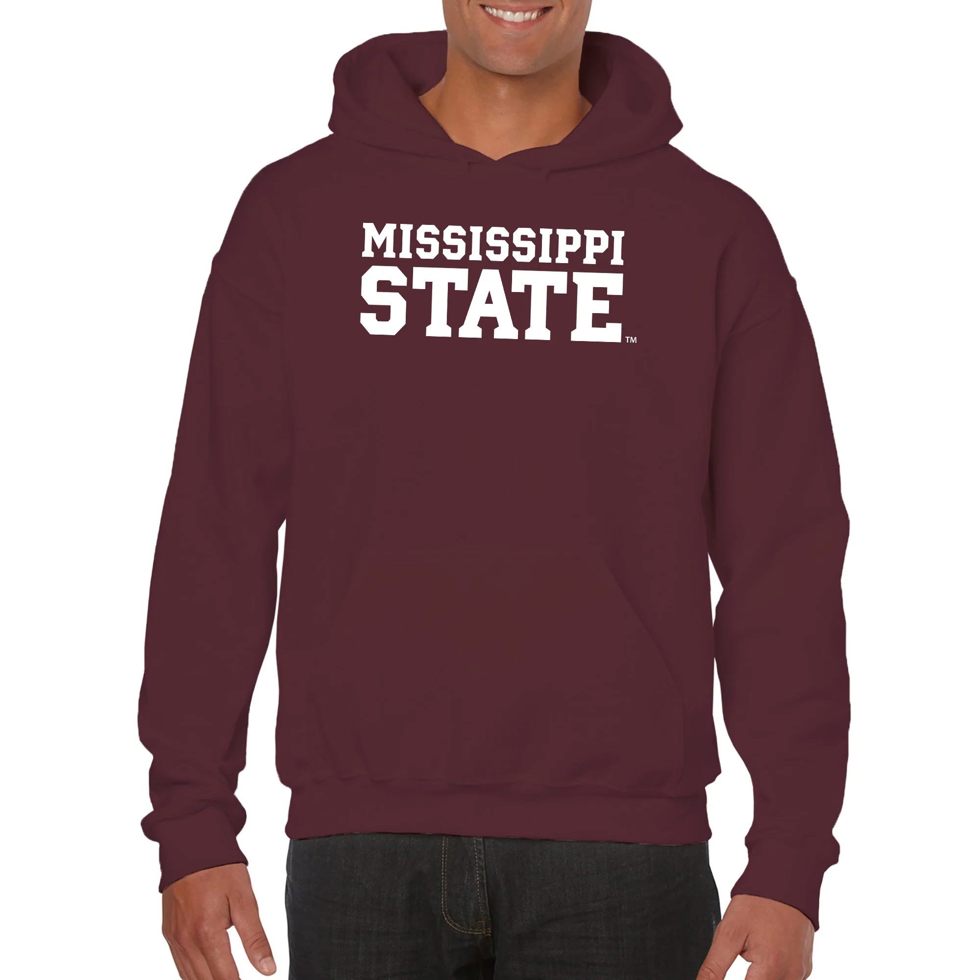 Mississippi State Basic Block Hoodie - Maroon - Image 3