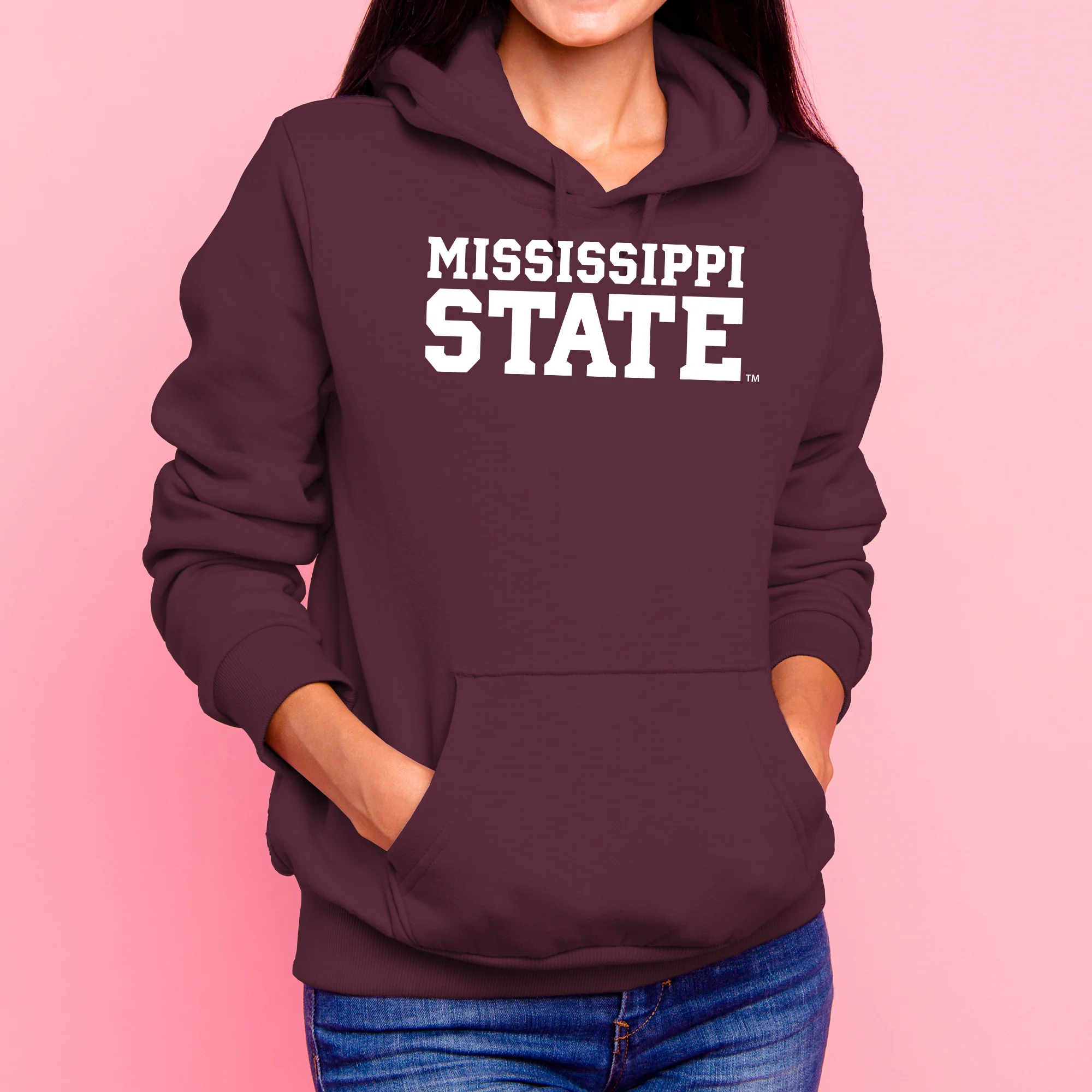 Mississippi State Basic Block Hoodie - Maroon - Image 4