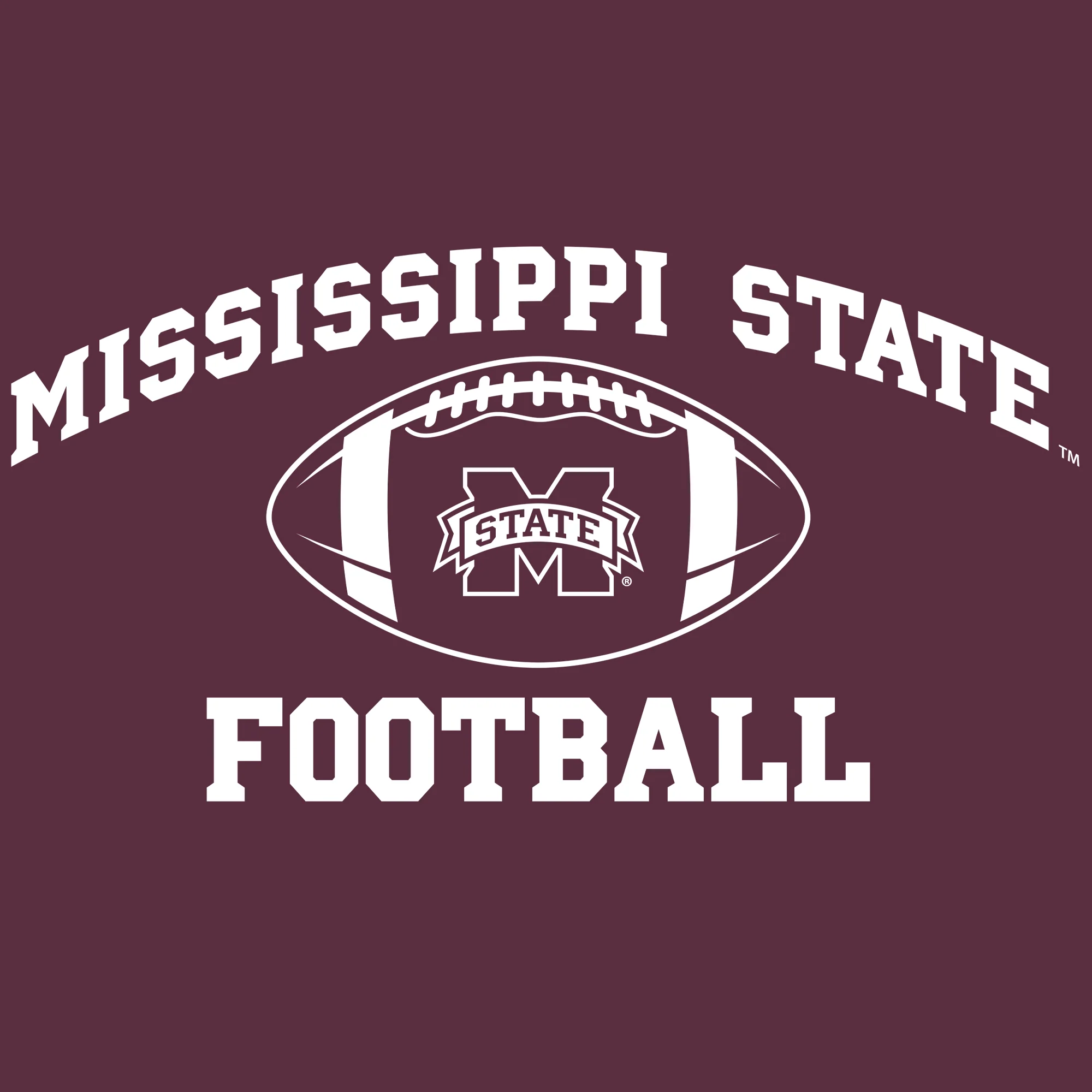 Mississippi State Bulldogs Classic Football Arch T Shirt - Maroon - Image 2