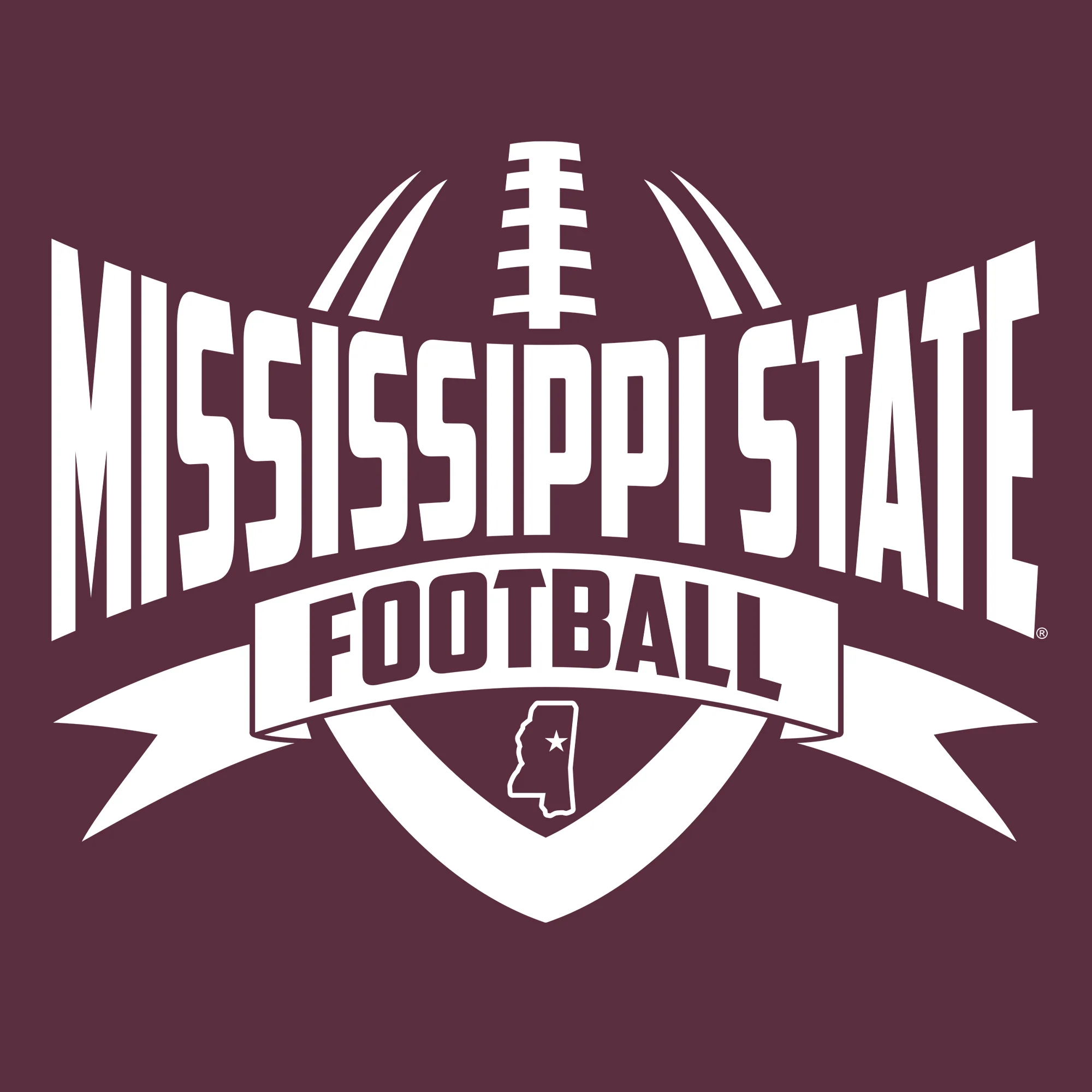 Mississippi State Bulldogs Football Rush T Shirt - Maroon - Image 2