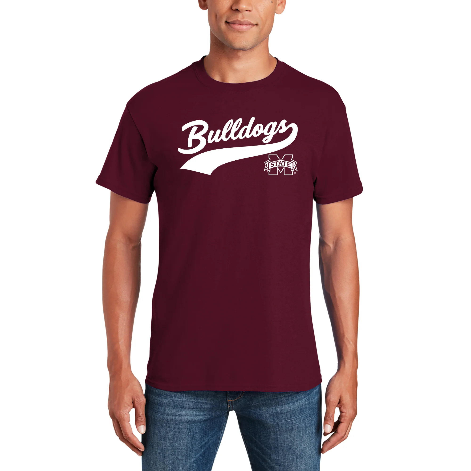 Mississippi State Bulldogs Jersey Script T-Shirt - Maroon - Image 3