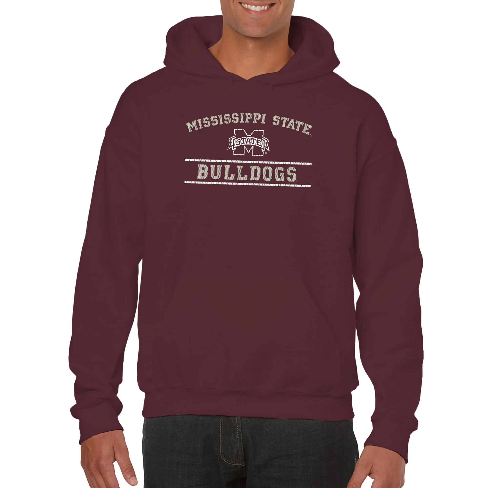 Mississippi State Bulldogs Mesh Arch Hoodie - Maroon - Image 3