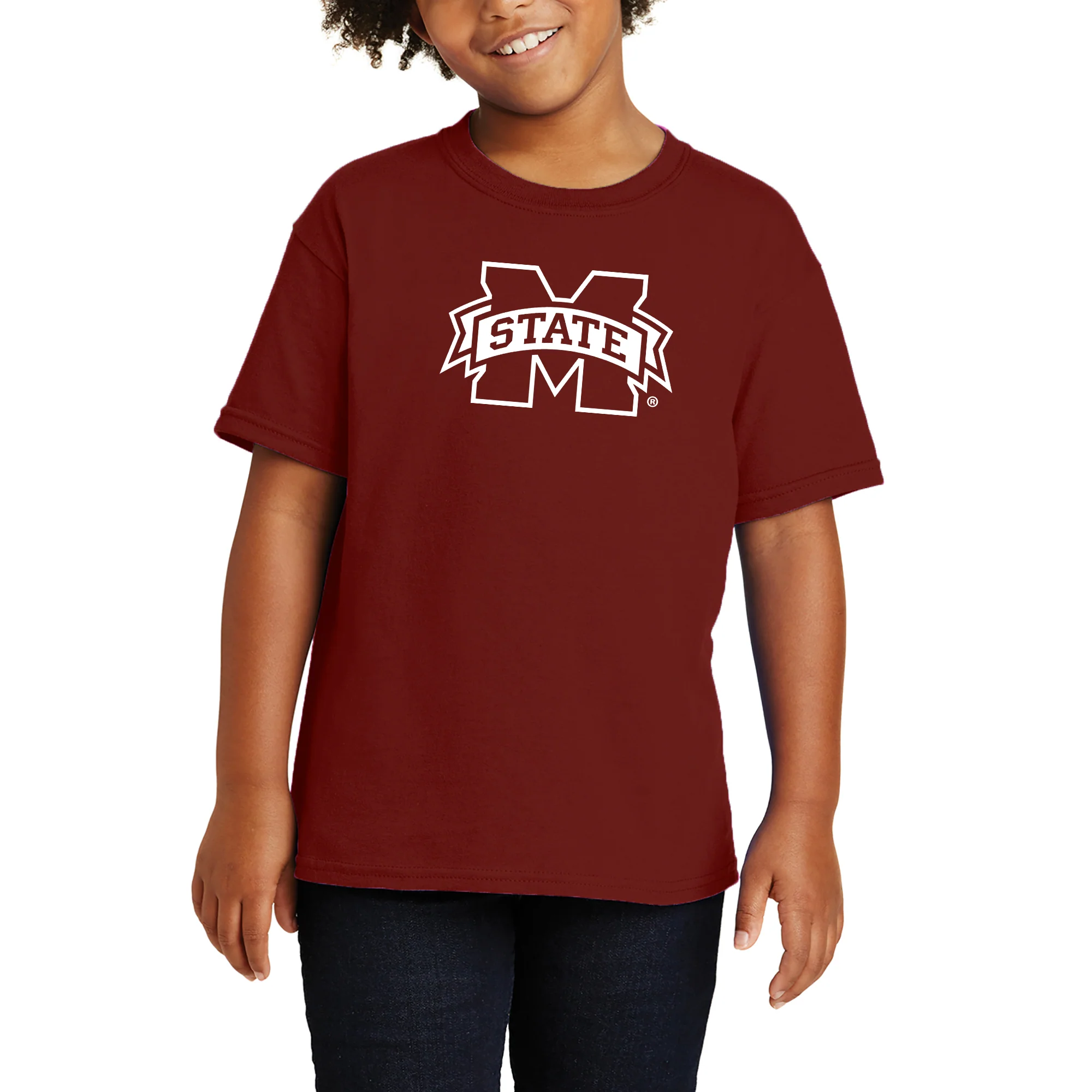 Mississippi State Bulldogs Primary Logo Youth T-Shirt - Maroon - Image 4