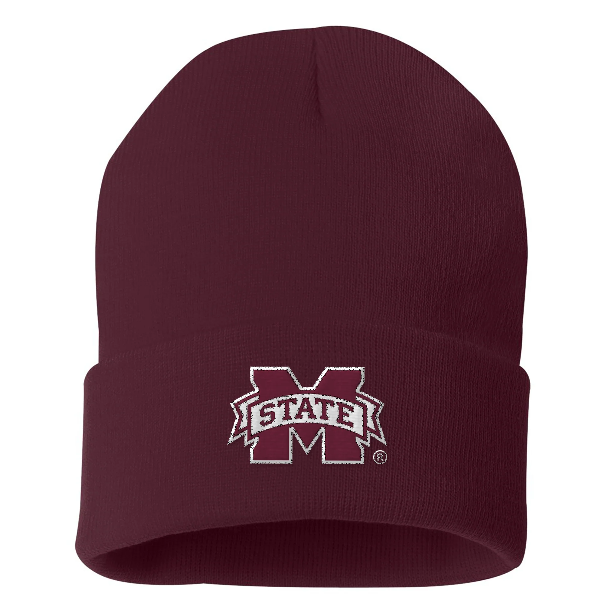 Mississippi State Primary Logo Solid Knit Cuffed Beanie - Image 2