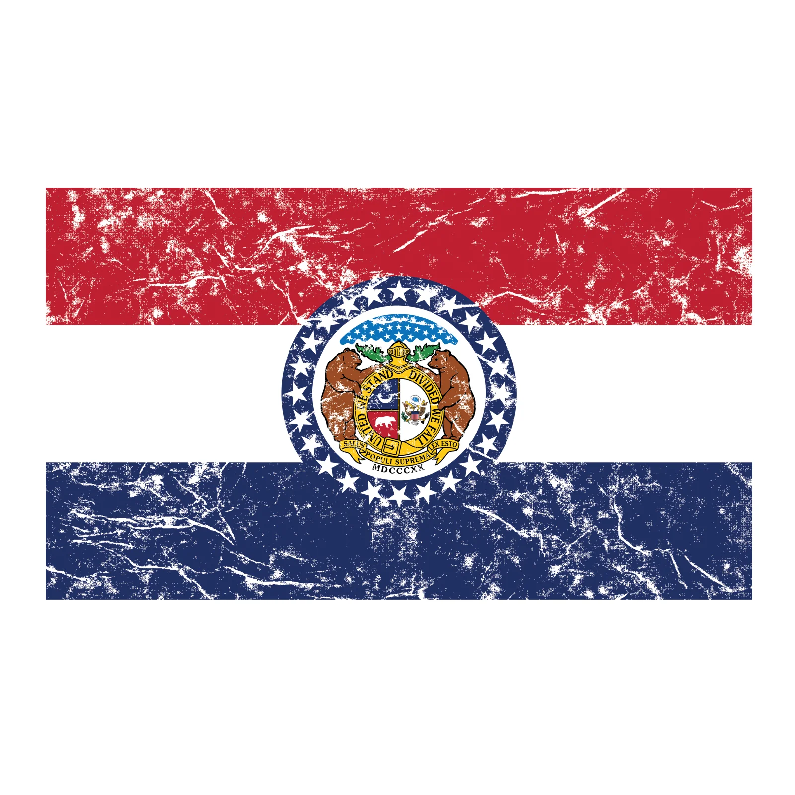 Missouri State Flag NLA T-Shirt - White - Image 2