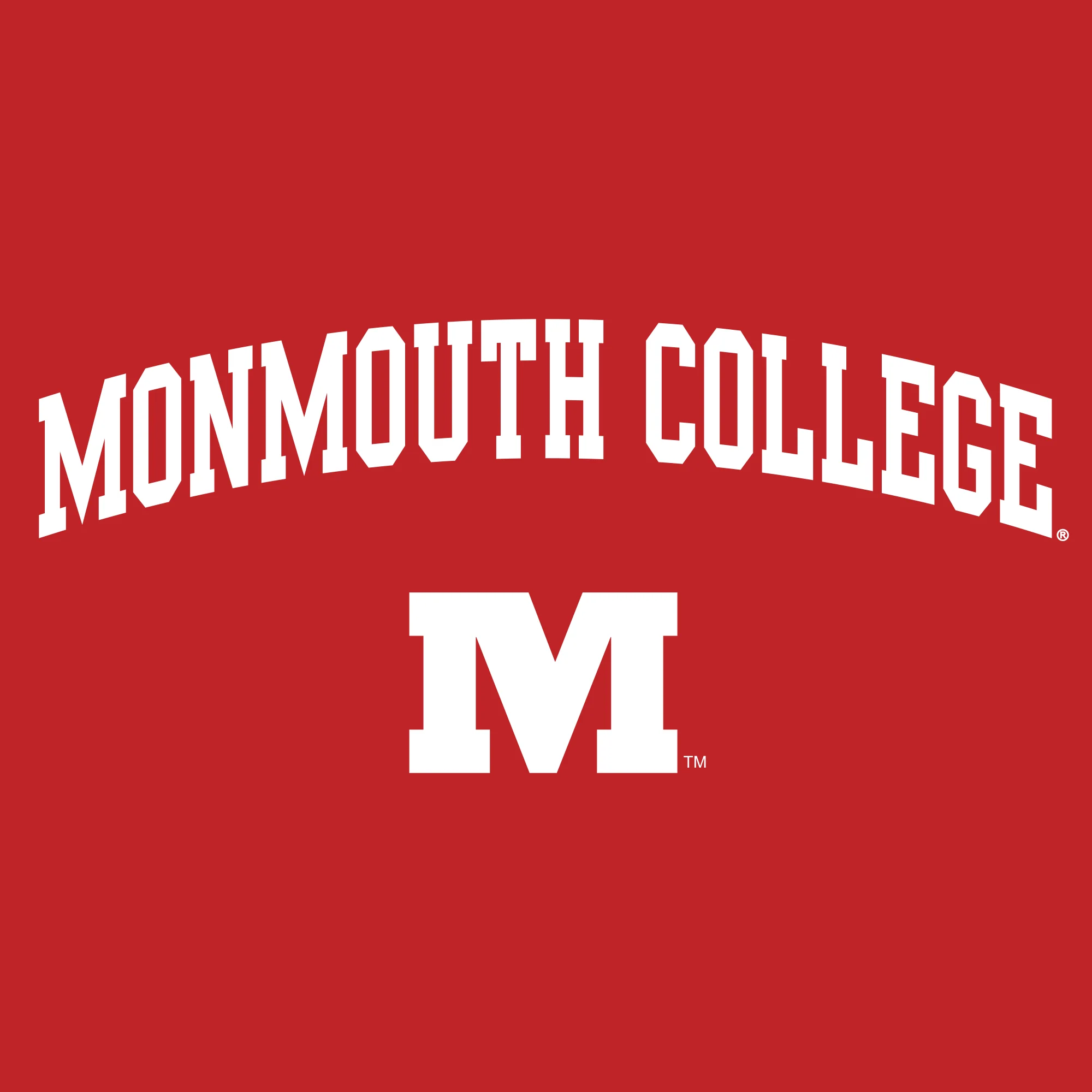Monmouth College Fighting Scots Arch Logo Short Sleeve T Shirt - Red - Image 2