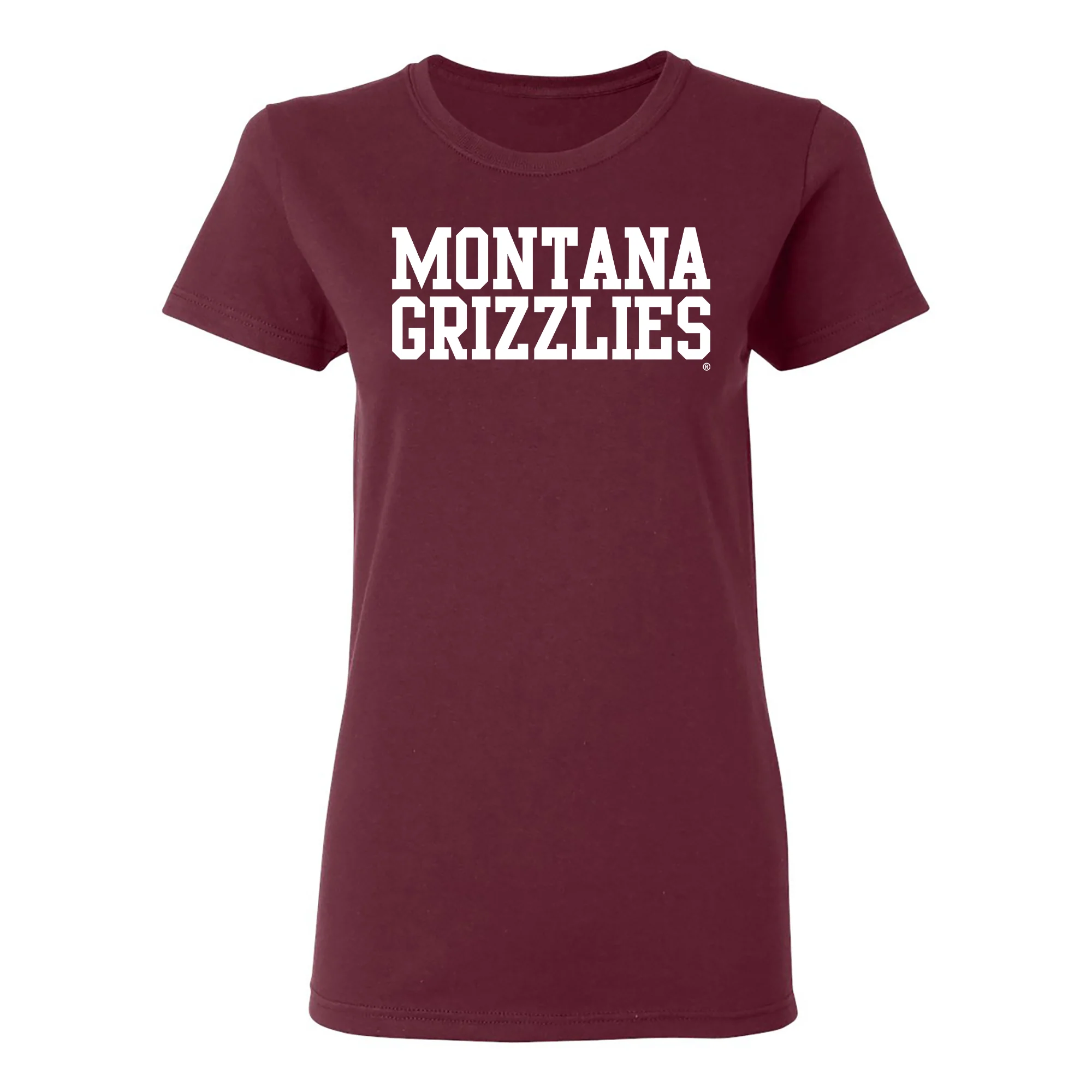 Montana Grizzlies Basic Block Women's T-Shirt - Maroon