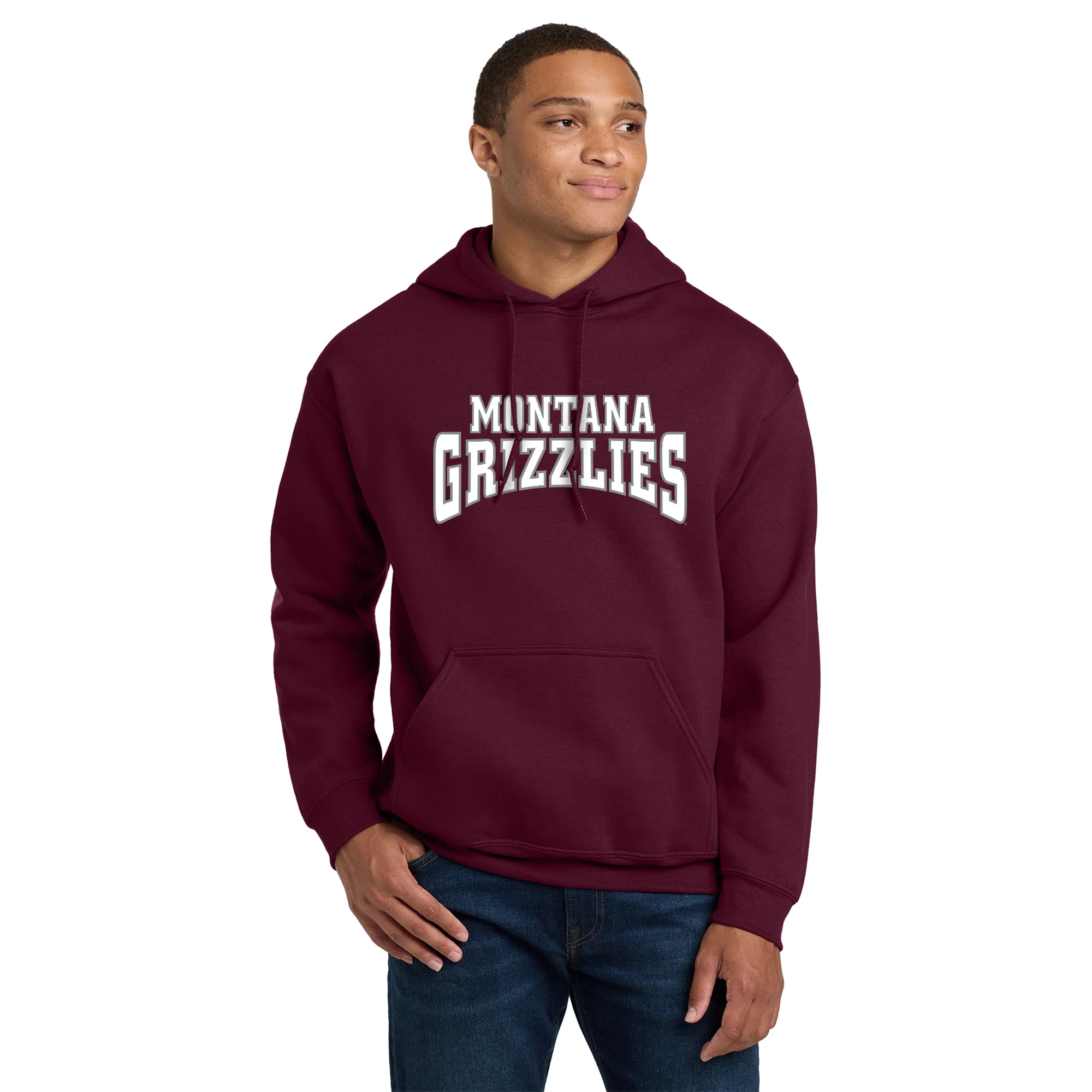 Montana Grizzlies Front Back Print Hoodie - Maroon - Image 3