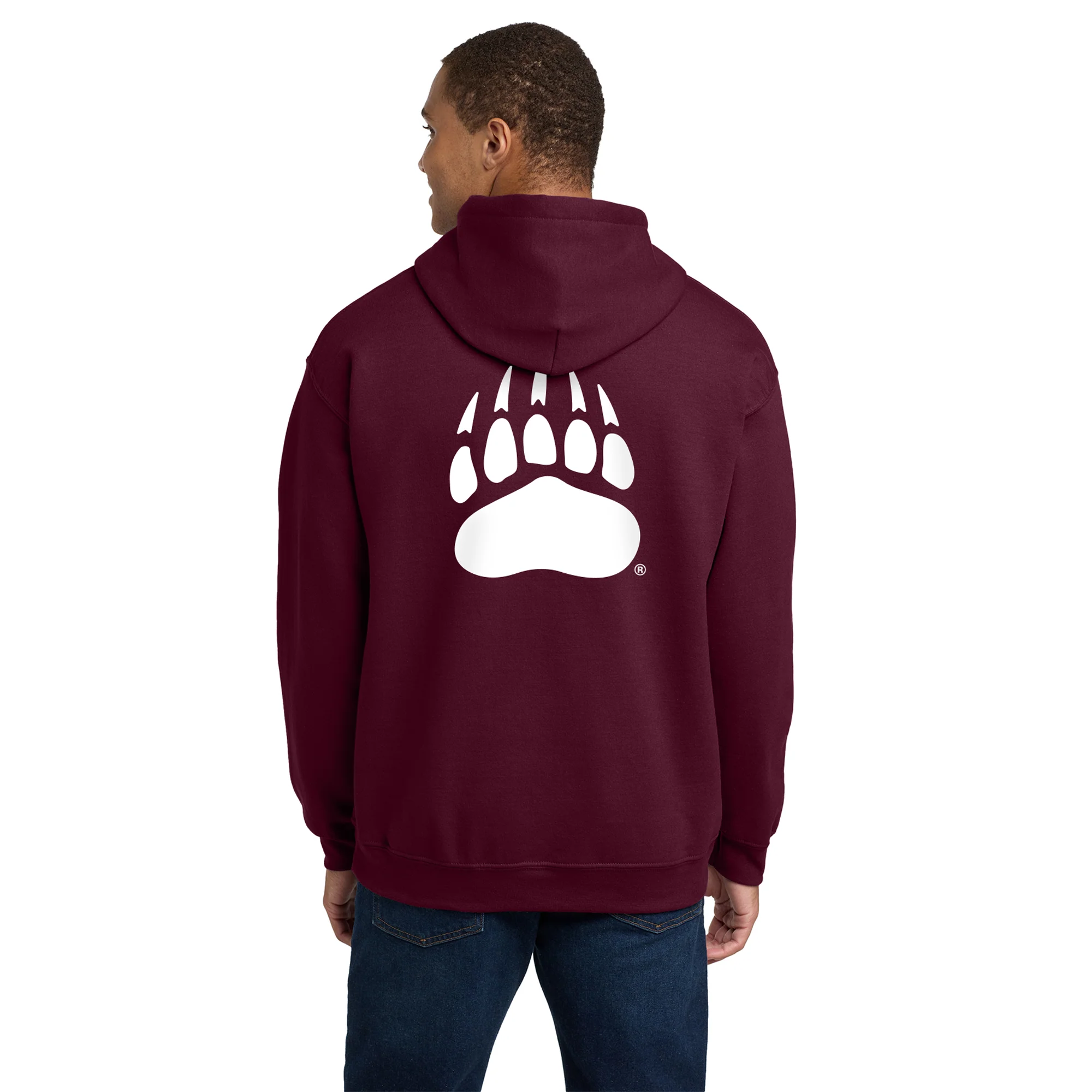 Montana Grizzlies Front Back Print Hoodie - Maroon - Image 5