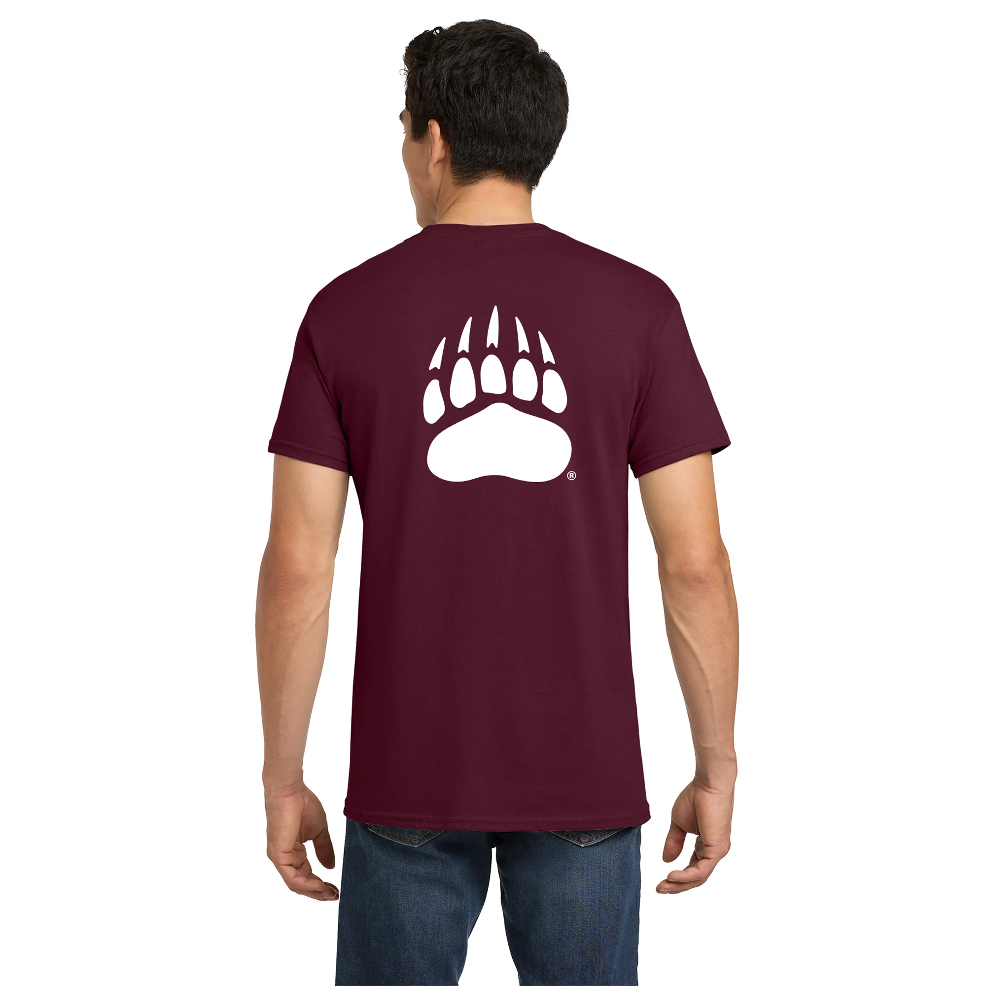 Montana Grizzlies Front Back Print T-Shirt - Maroon - Image 5