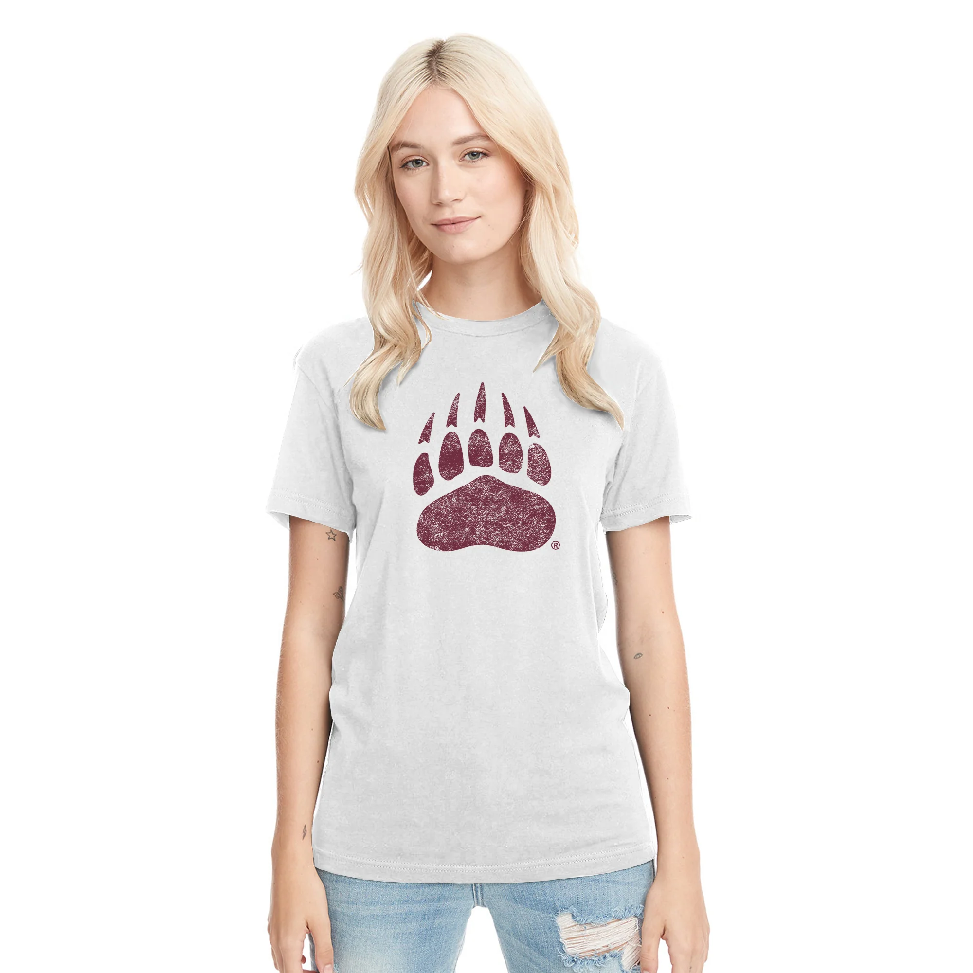 Montana Grizzlies Primary Logo Distressed Triblend T-Shirt - Image 5
