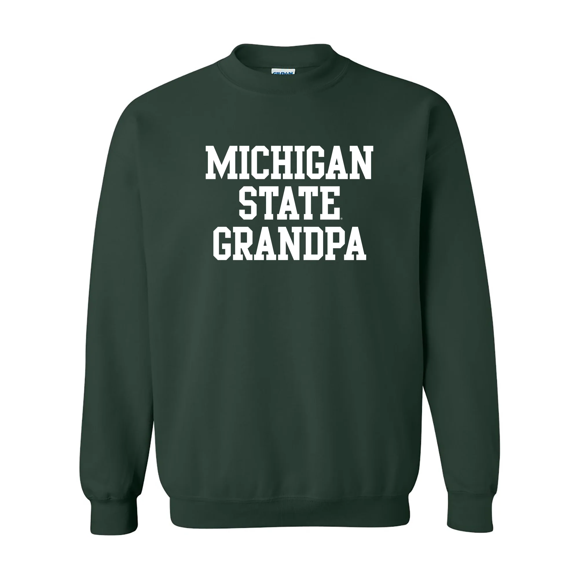 MSU Basic Block Grandpa Crewneck - Forest