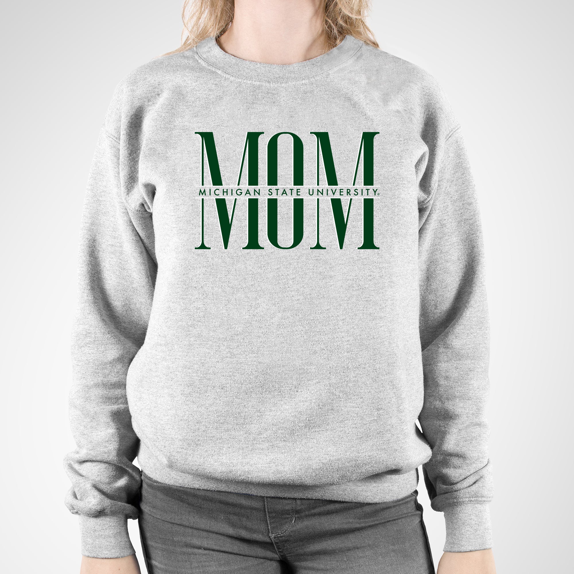MSU Classic Mom Crewneck - Sport Grey - Image 3