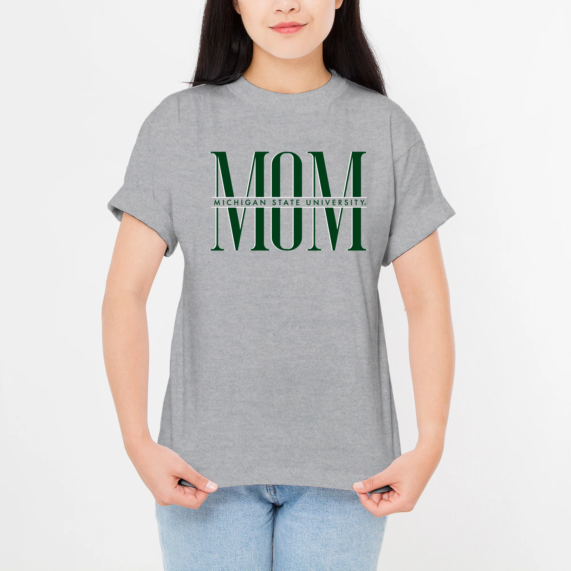 MSU Classic Mom T-Shirt - Sport Grey - Image 4