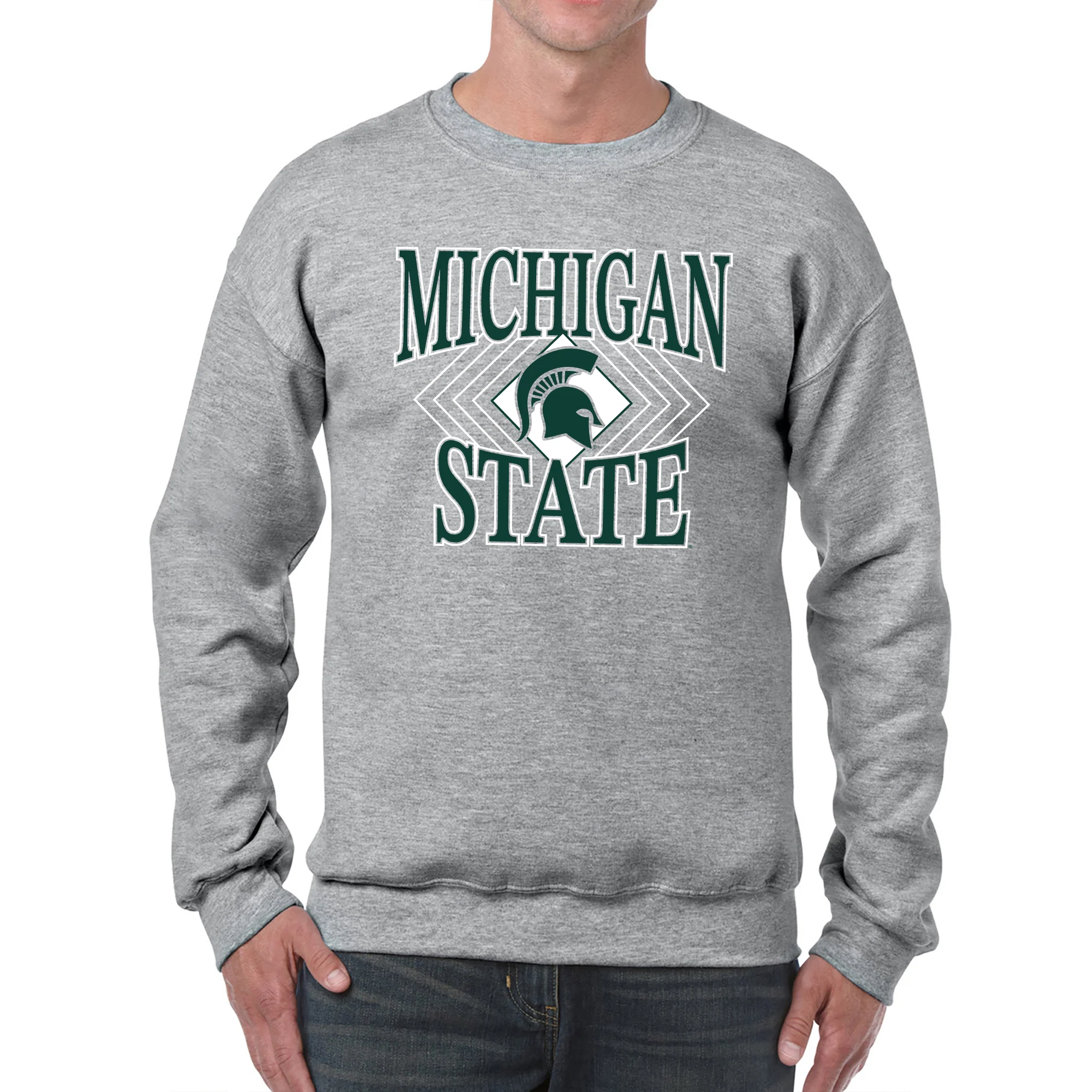 MSU Diamond Victory JA BTB Fleece Crewneck - Oxford - Image 3
