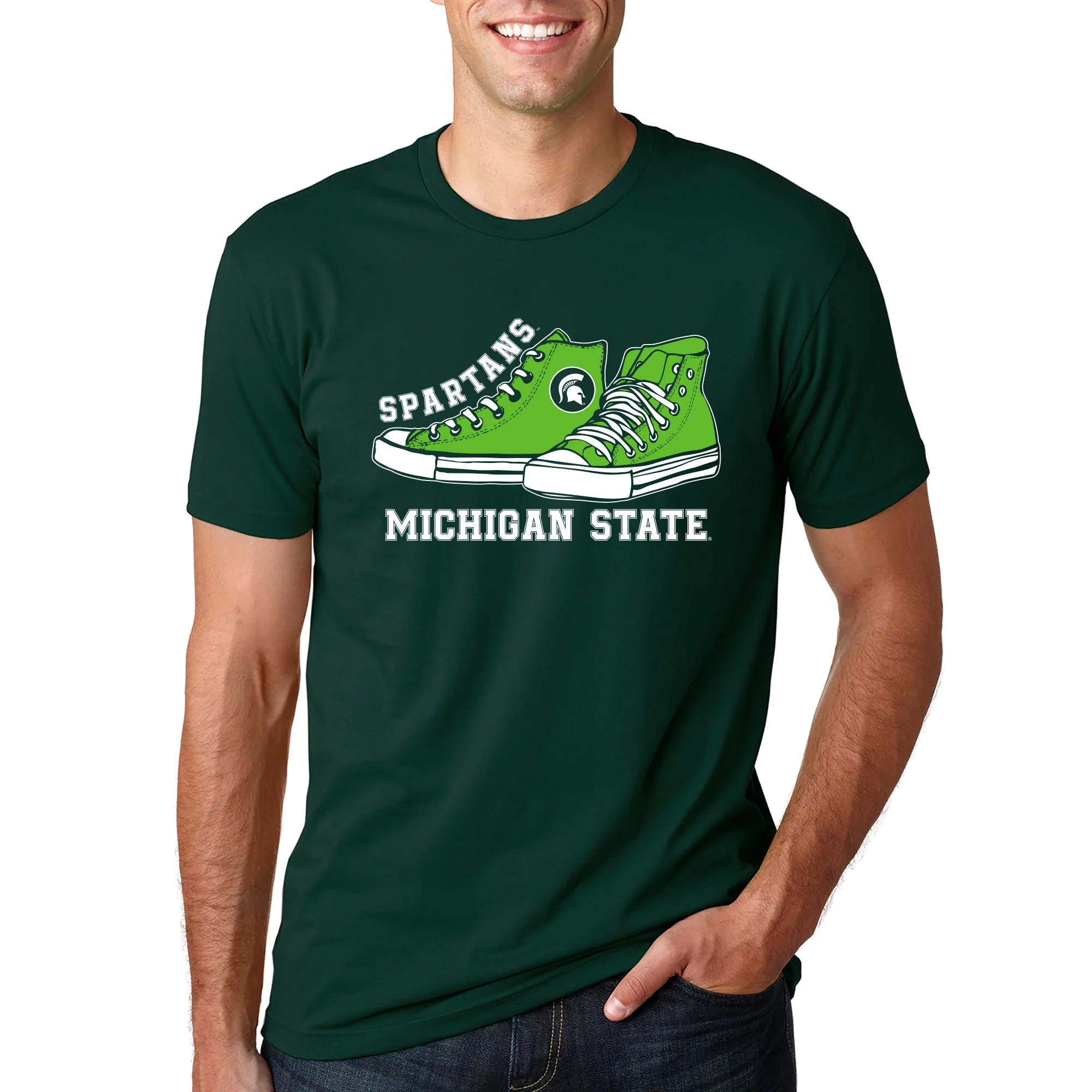 MSU High Tops NLA T-Shirt - Forest - Image 3