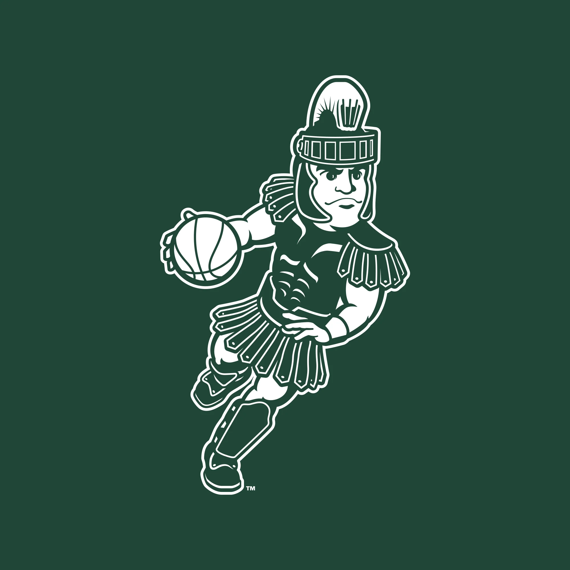 MSU Sparty Basketball Mascot Mark LC Zip Hoodie - Forest - Image 2
