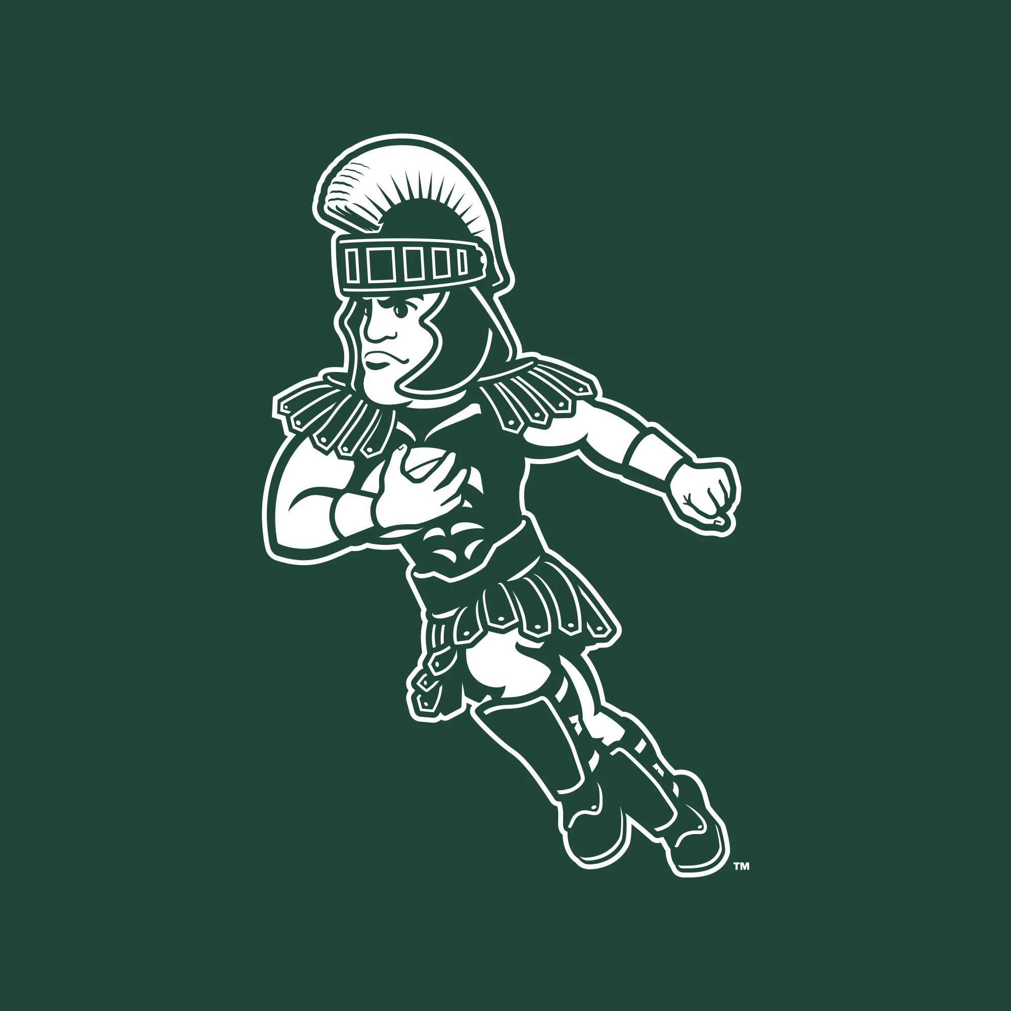 MSU Sparty Football Mascot Mark LC Zip Hoodie - Forest - Image 2