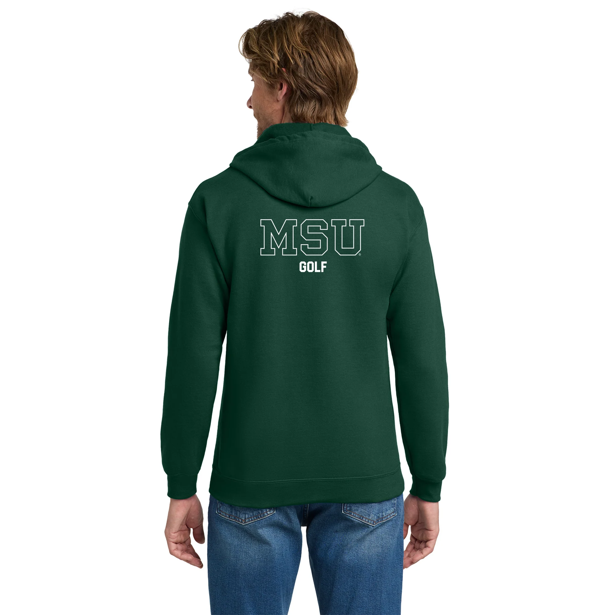 MSU Sparty Golf Mascot Mark LC Zip Hoodie - Forest - Image 5