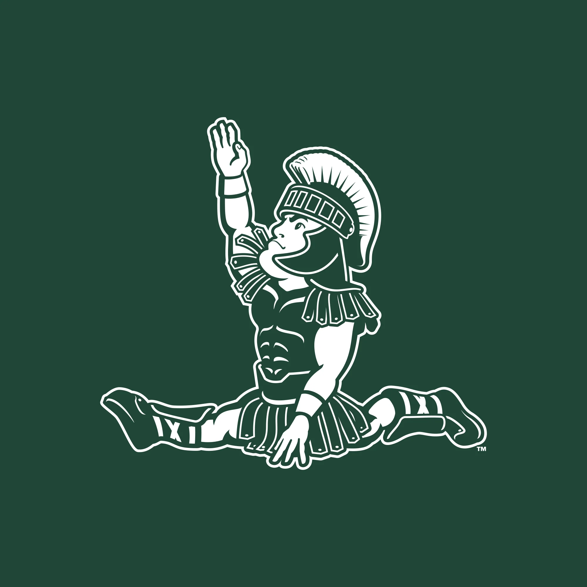 MSU Sparty Gymnastics Mascot Mark LC Zip Hoodie - Forest - Image 2