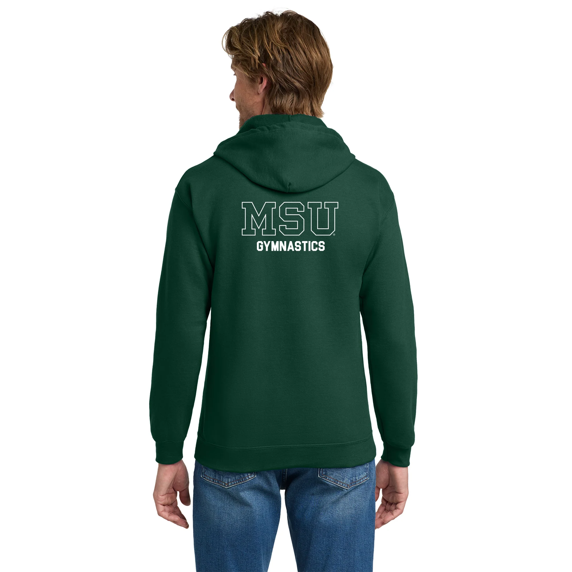 MSU Sparty Gymnastics Mascot Mark LC Zip Hoodie - Forest - Image 5