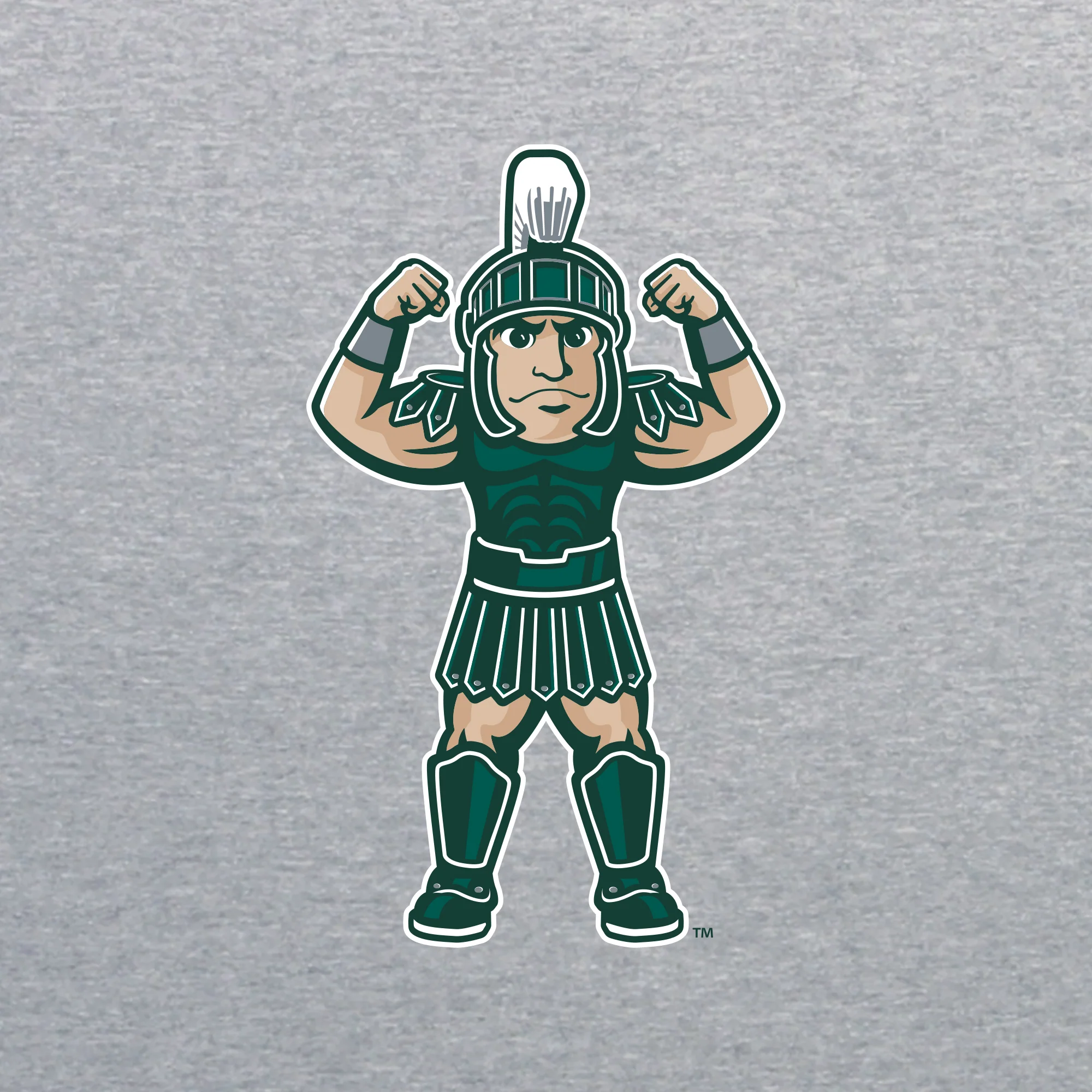 MSU Sparty Logo Script Zip Hoodie - Sport Grey - Image 2
