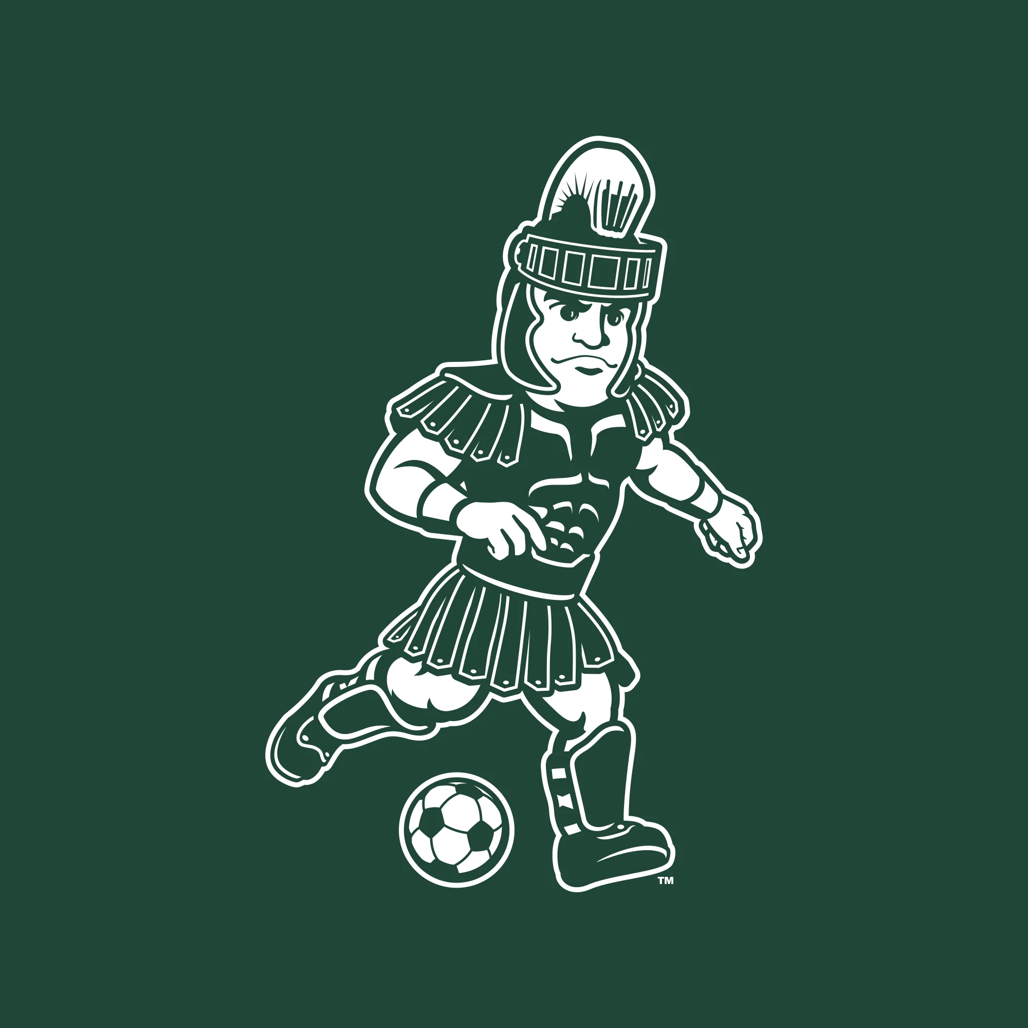 MSU Sparty Soccer Mascot Mark LC Zip Hoodie - Forest - Image 2