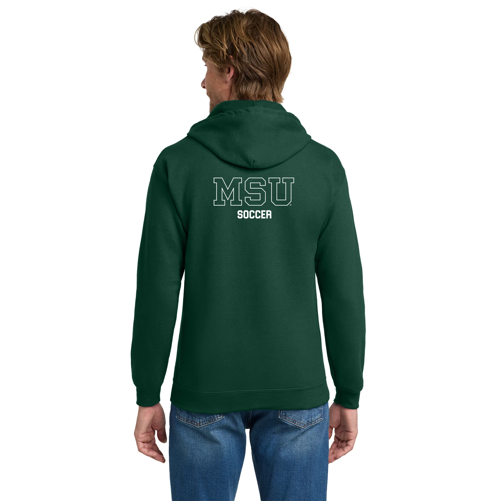 MSU Sparty Soccer Mascot Mark LC Zip Hoodie - Forest - Image 5