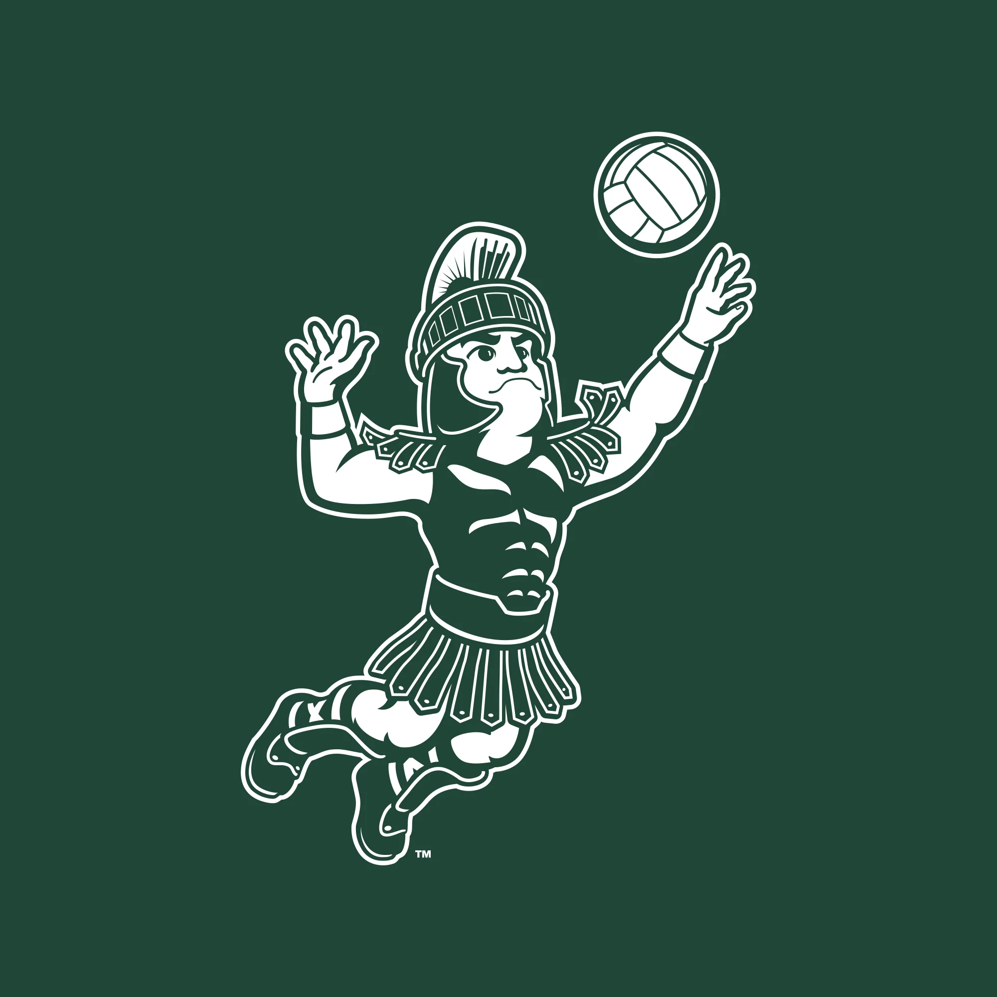 MSU Sparty Volleyball Mascot Mark LC Zip Hoodie - Forest - Image 2