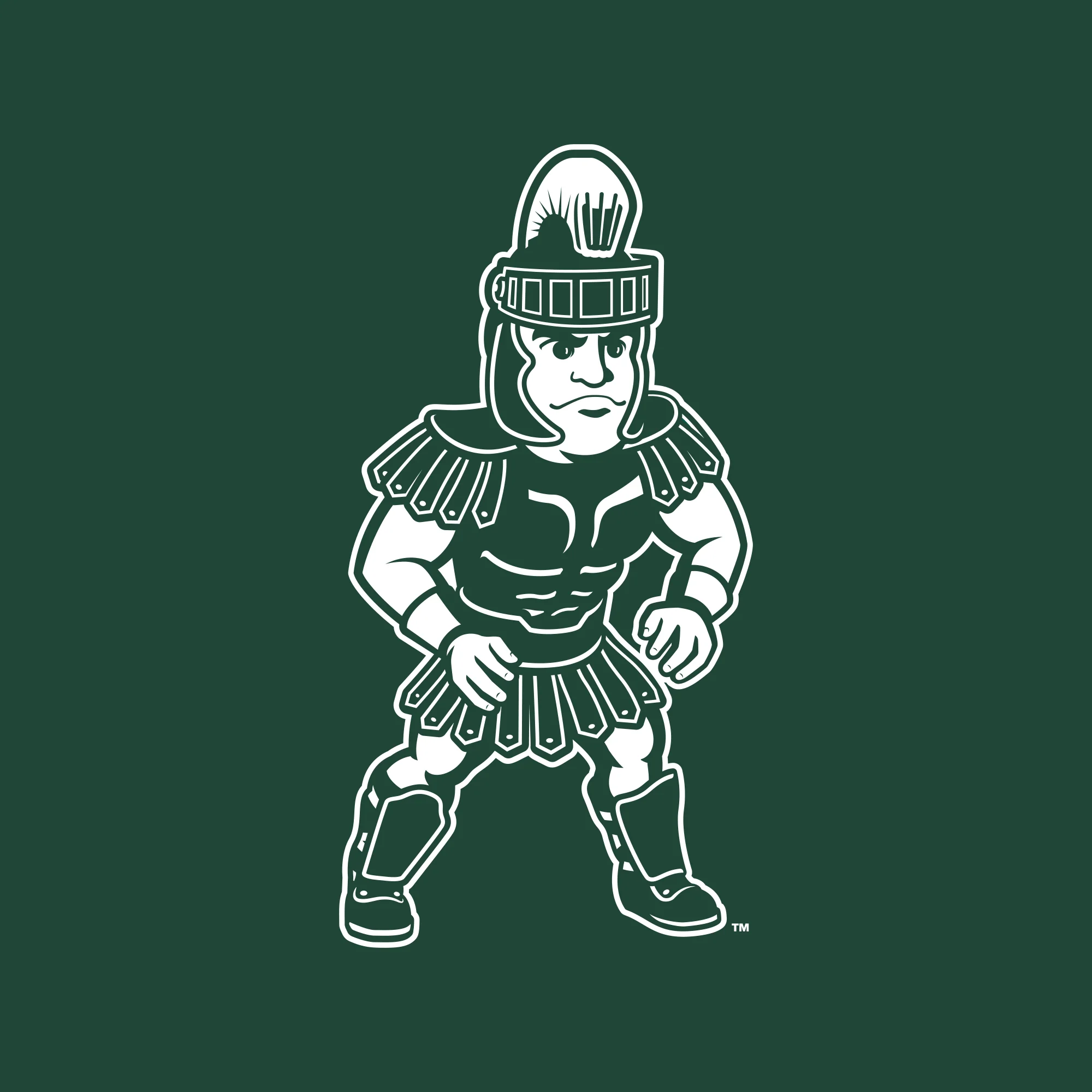 MSU Sparty Wrestling Mascot Mark LC Zip Hoodie - Forest - Image 2