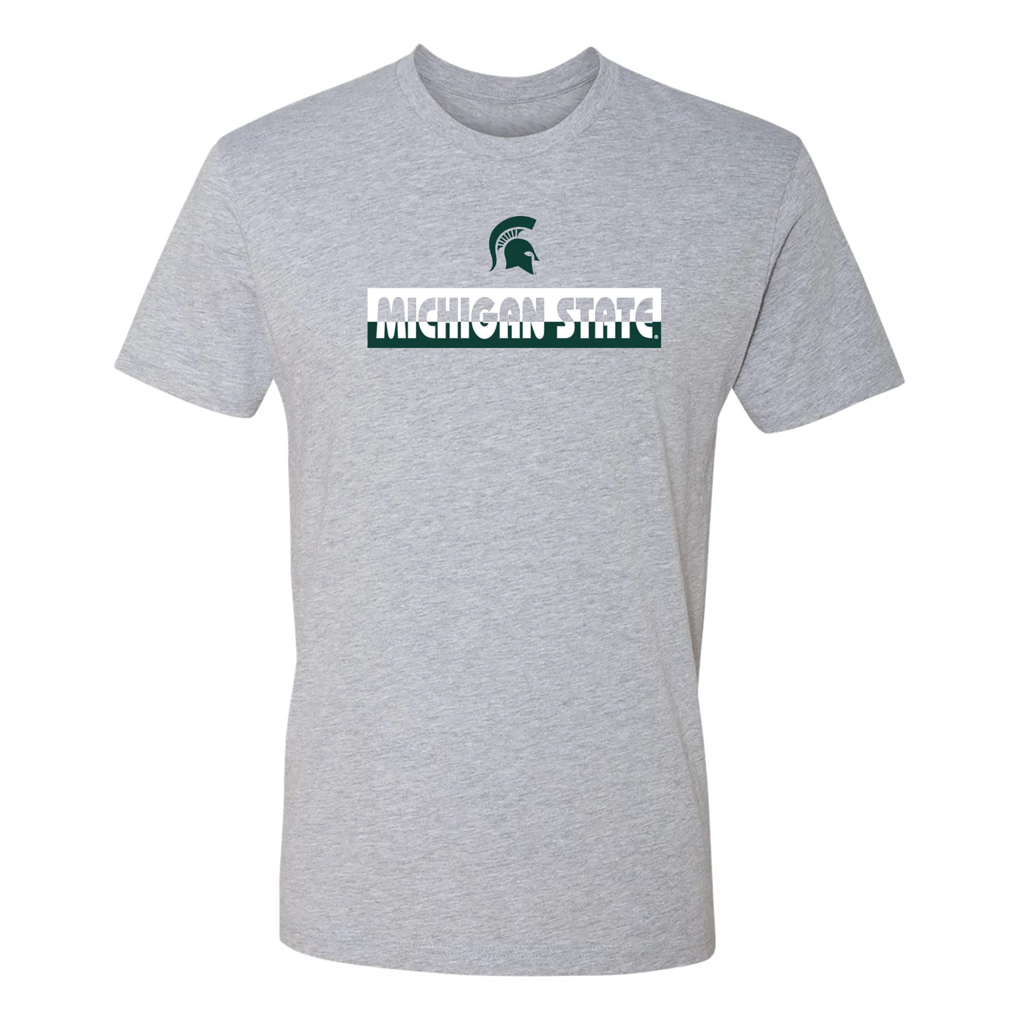 MSU Split Bar NLA T-Shirt - Heather Grey