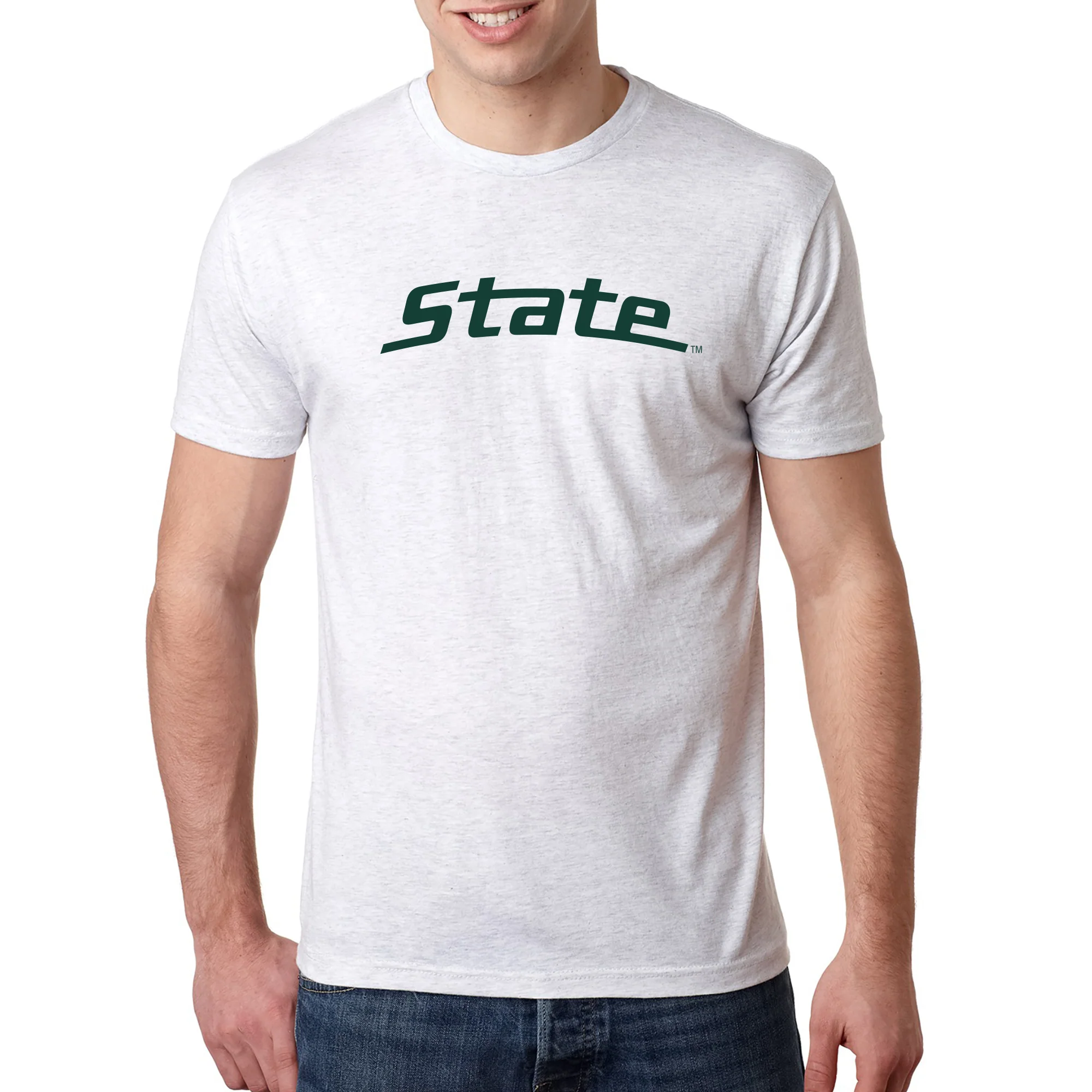 MSU State Wordmark NLA Triblend T-Shirt - Image 4