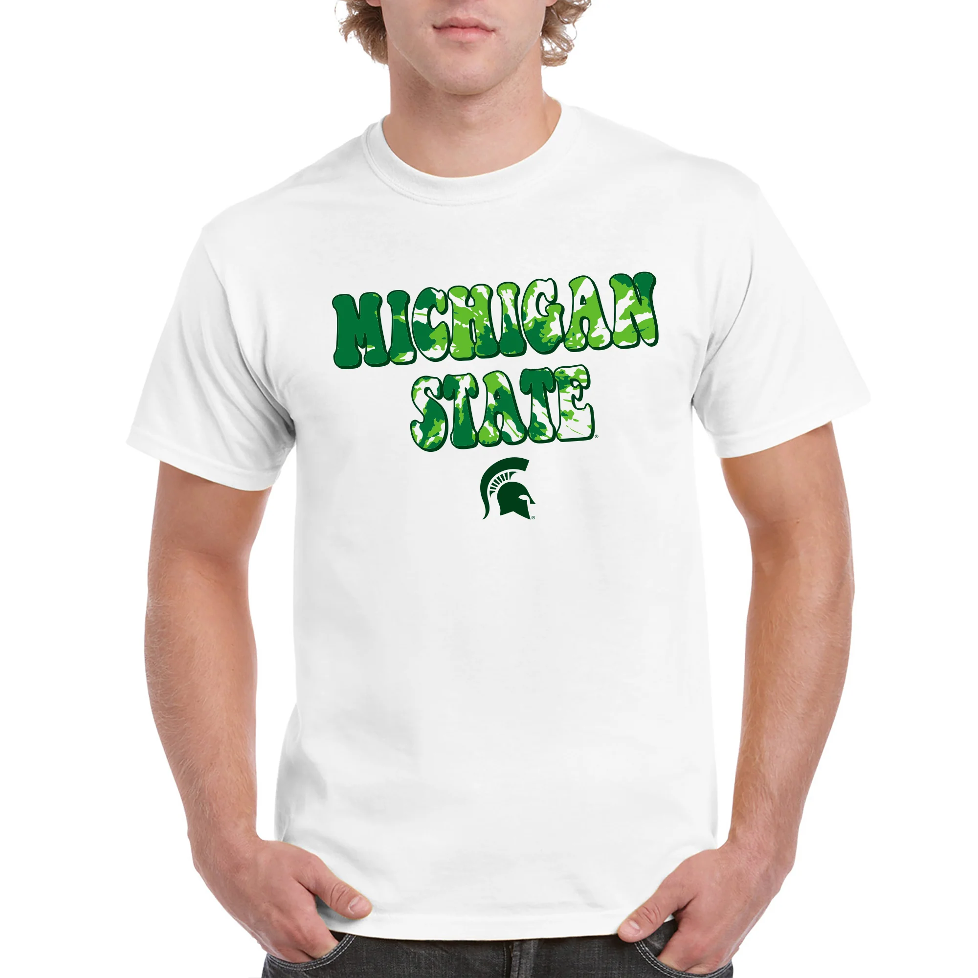 MSU Tie Dye Type T-Shirt - White - Image 5