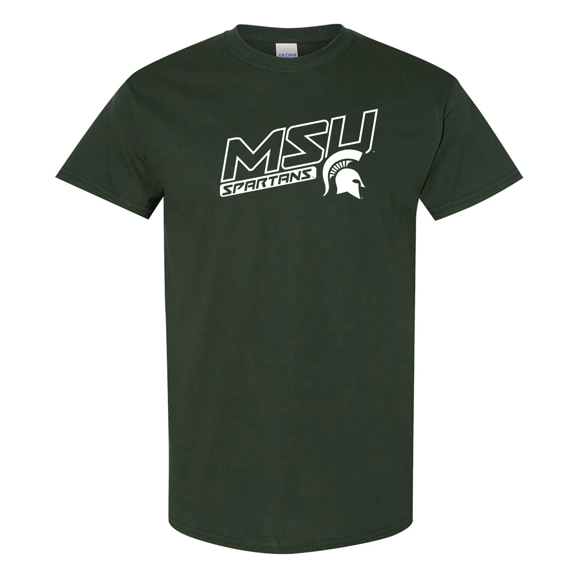 MSU Warrior Slant T-Shirt - Forest