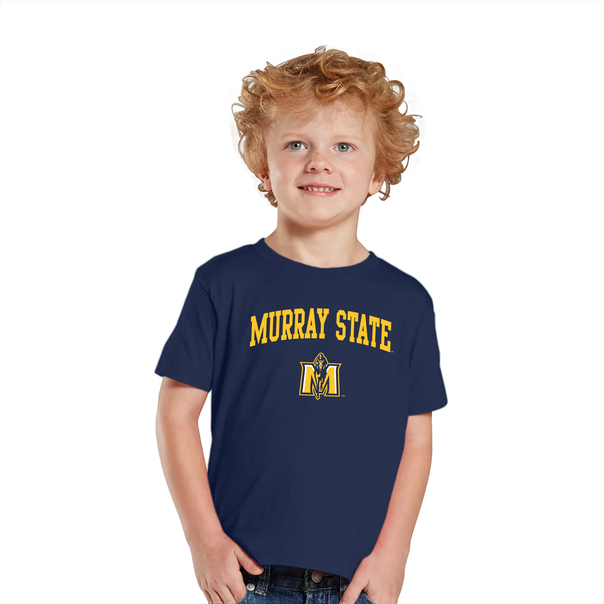 Murray State University Racers Arch Logo Toddler Short Sleeve T Shirt - Navy - Image 3