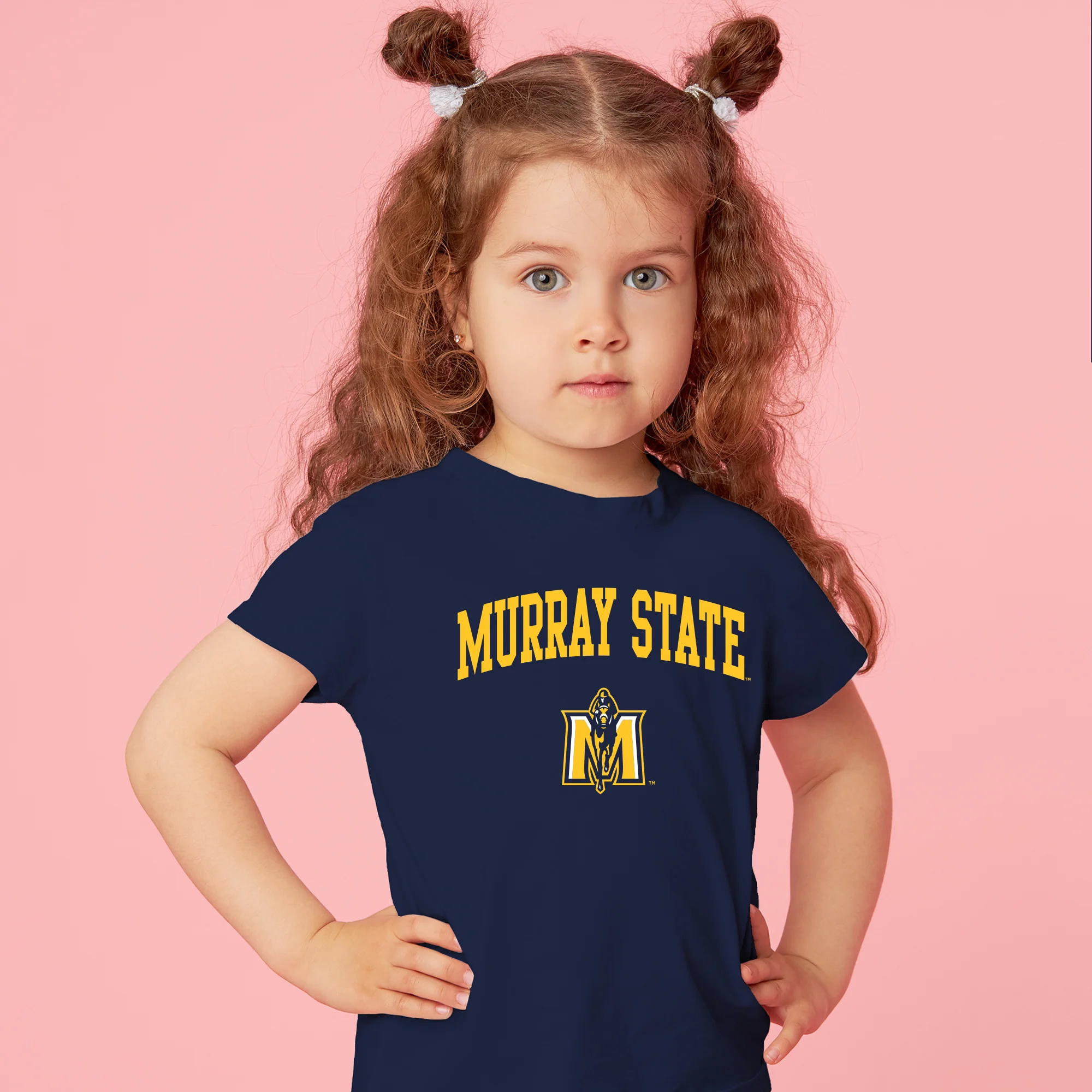 Murray State University Racers Arch Logo Toddler Short Sleeve T Shirt - Navy - Image 4
