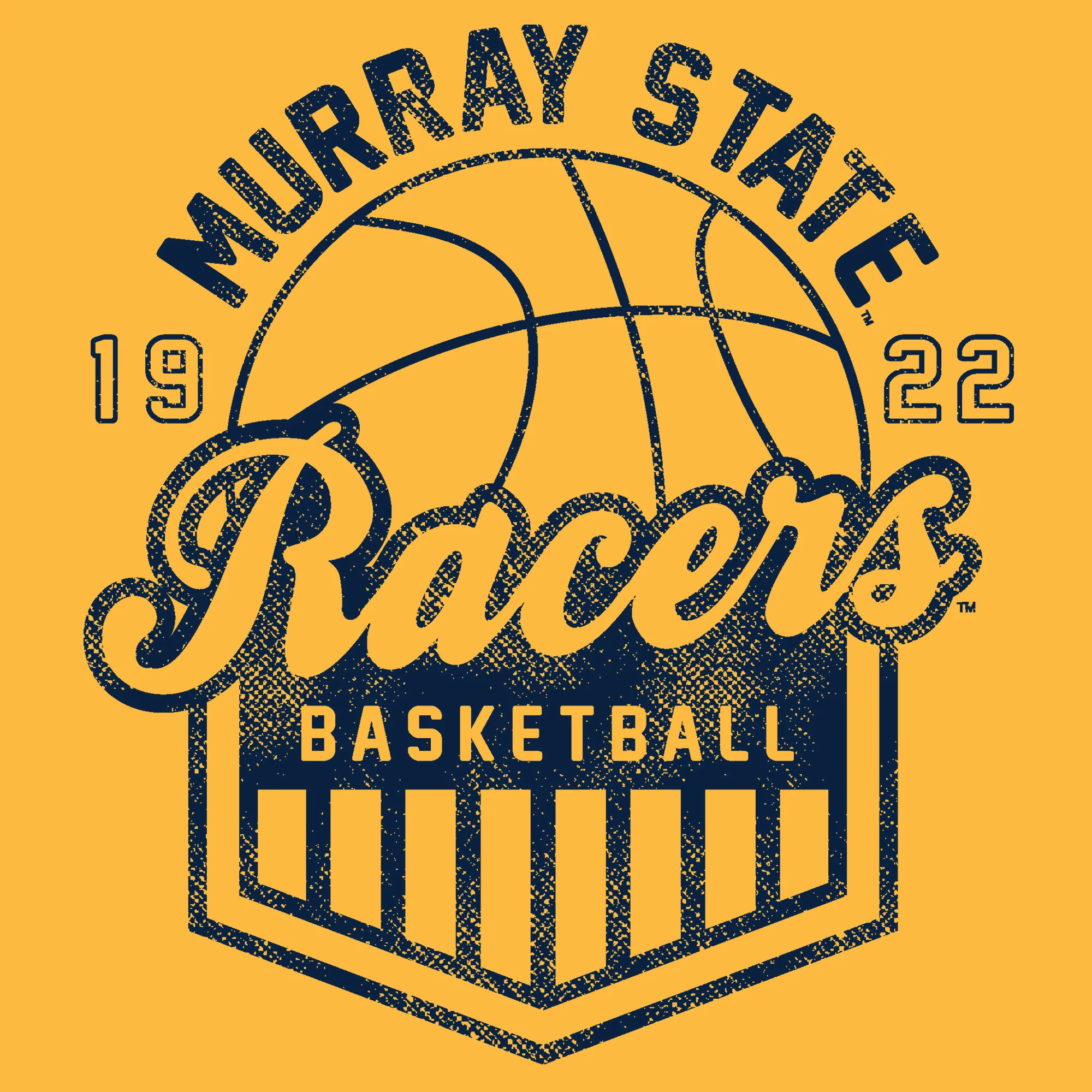 Murray State Racers Basketball Shield T-Shirt - Gold - Image 2