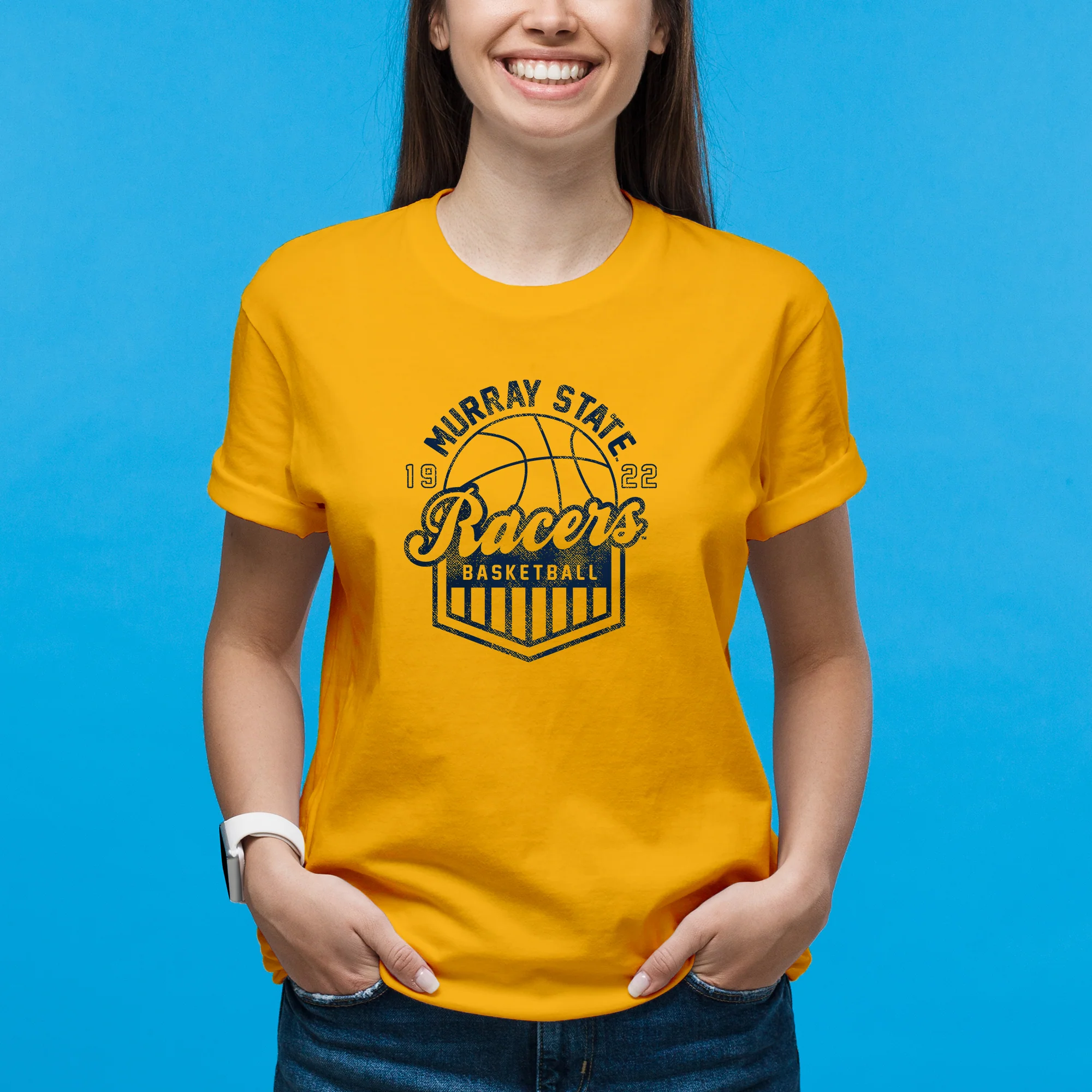 Murray State Racers Basketball Shield T-Shirt - Gold - Image 4