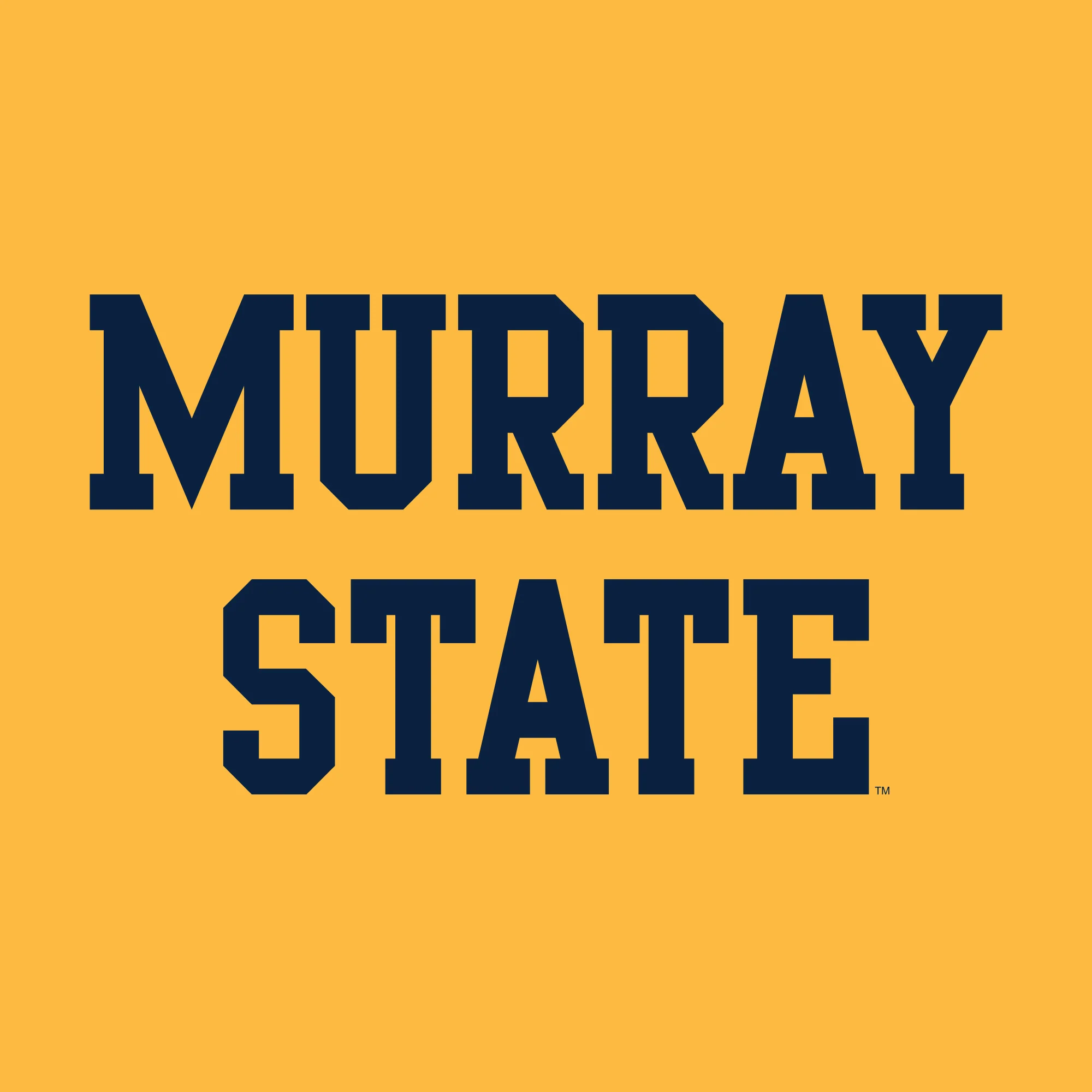 Murray State University Racers Basic Block Short Sleeve T Shirt - Gold - Image 2