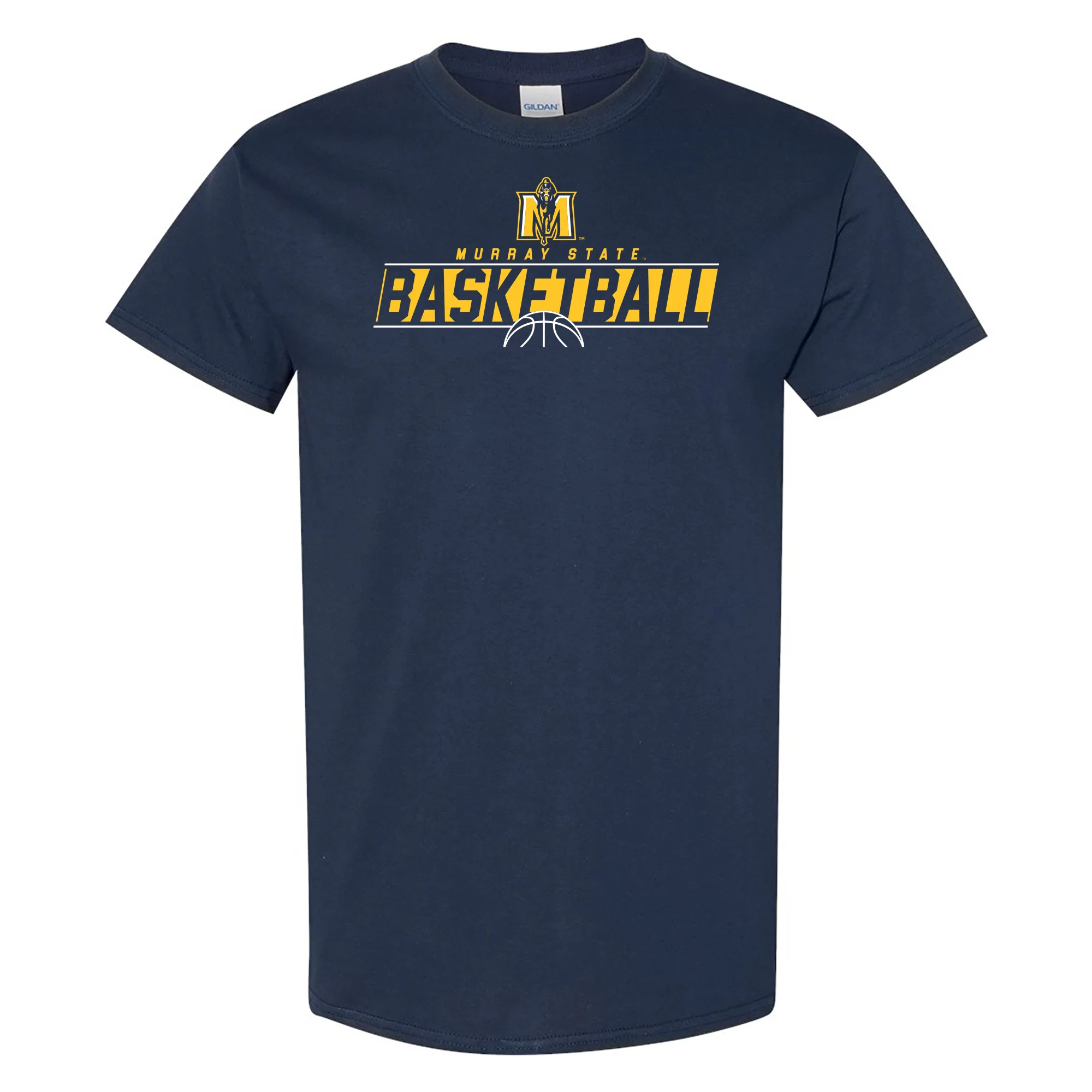 Murray State University Racers Basketball Charge T Shirt - Navy