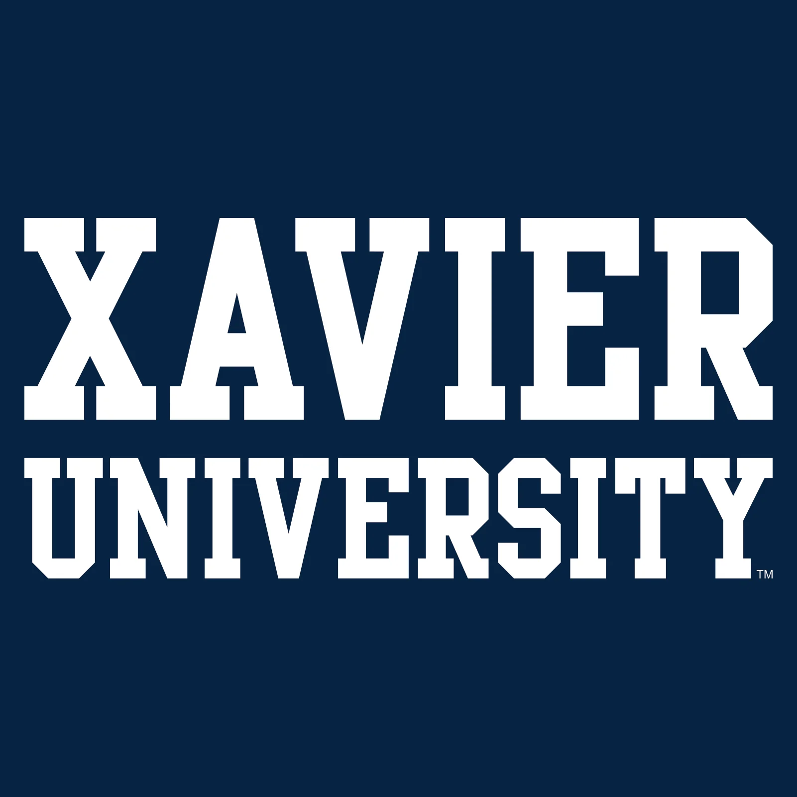 Xavier University Musketeers Basic Block Heavy Blend Hoodie - Navy - Image 2